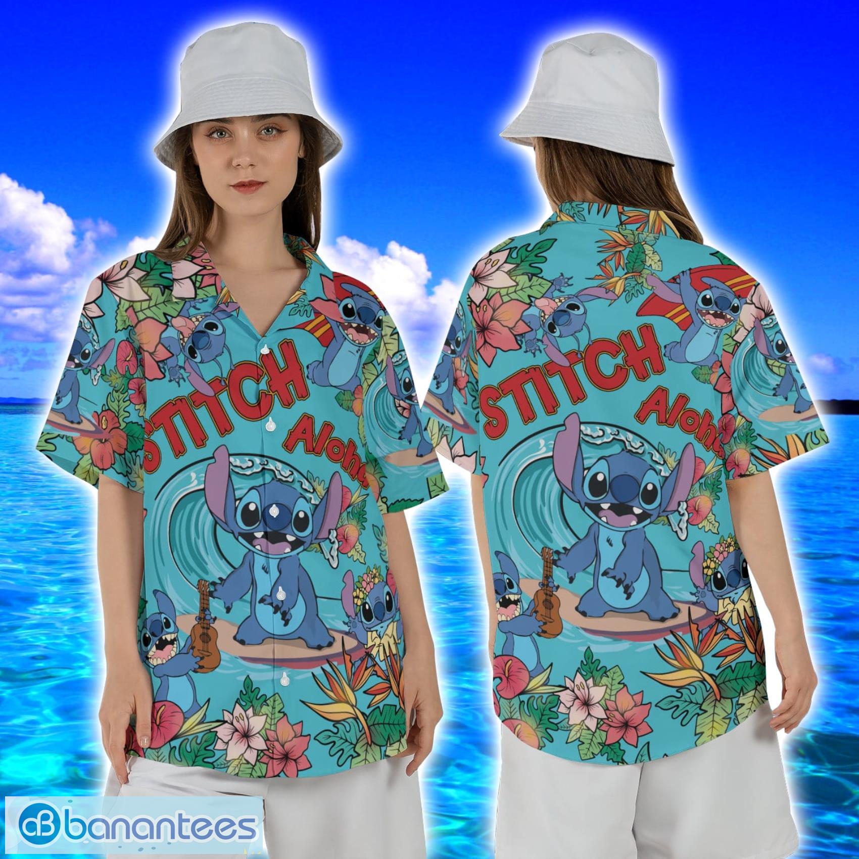 Disney Stitch Lilo and Stitch Tropical Hawaiian Shirt - Banantees