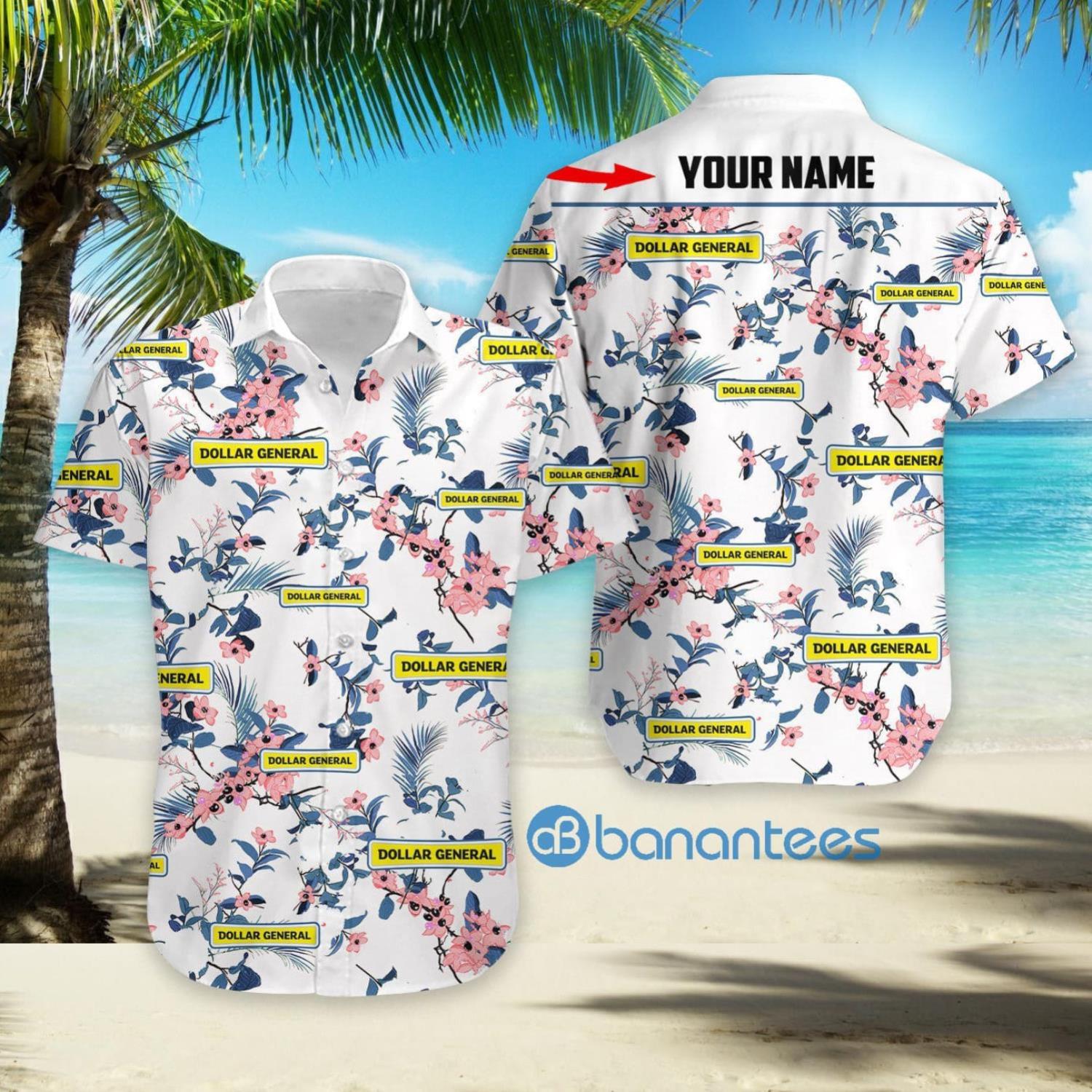 Dollar General Lover Flower Pattern Personalized Name Aloha Hawaiian Shirt Product Photo 1