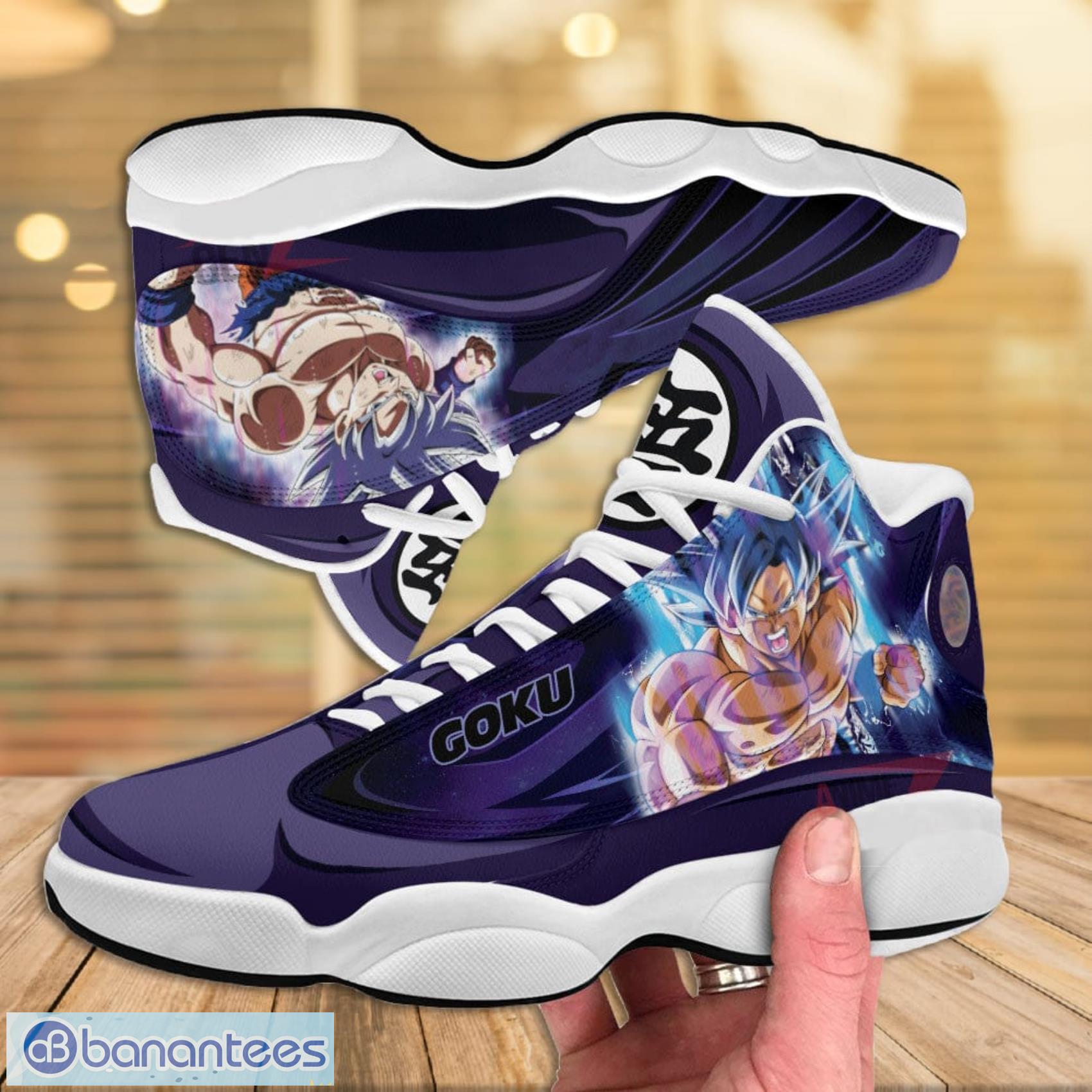salat bemærkede ikke elefant Dragon Ball Shoes Goku Ultra Instinct AJ13 Sneakers Anime Air Jordan 13  Shoes - Banantees