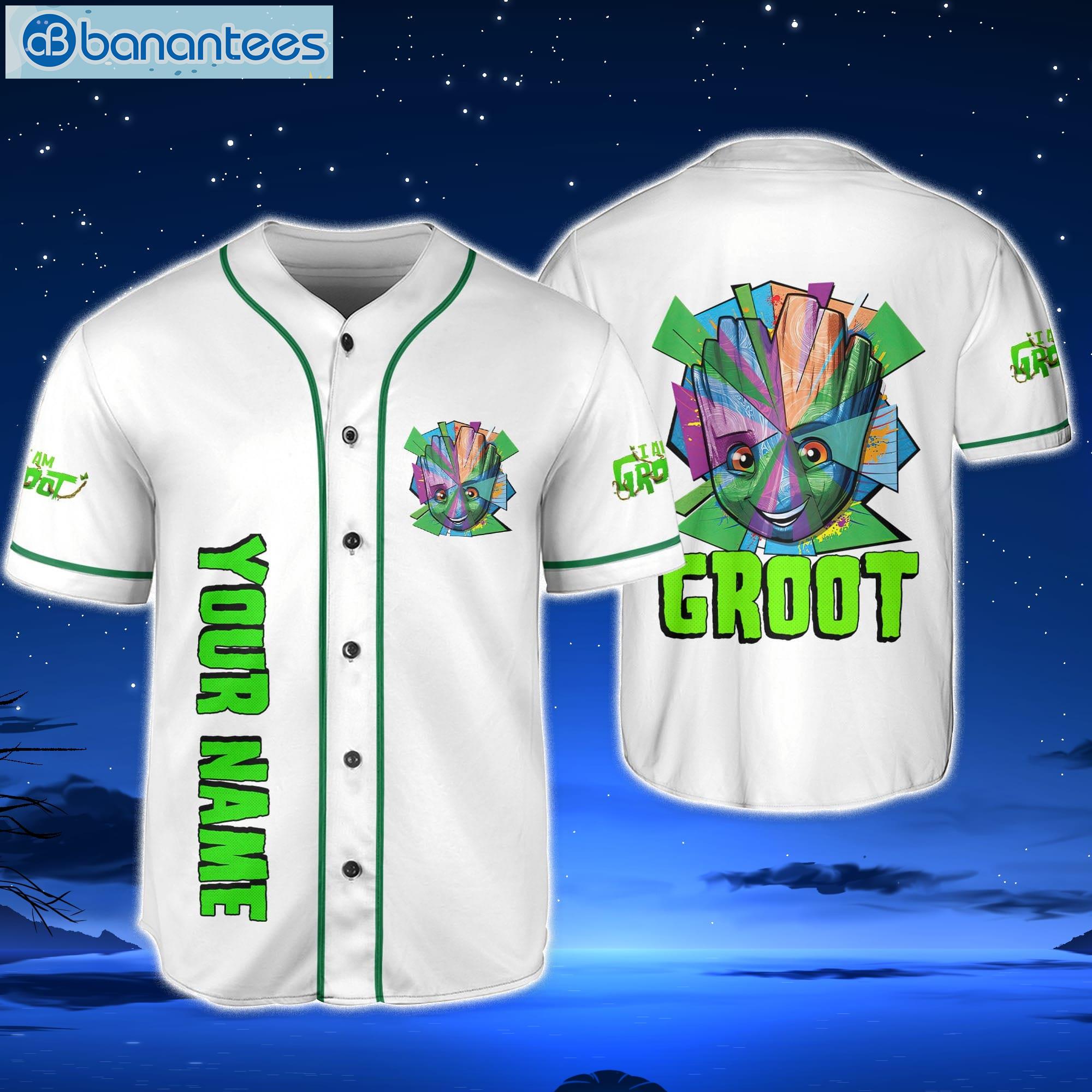 Custom Name For Disney Fans Teenage Gamer Groot Guardian Of The Galaxy  Baseball Jersey Shirt