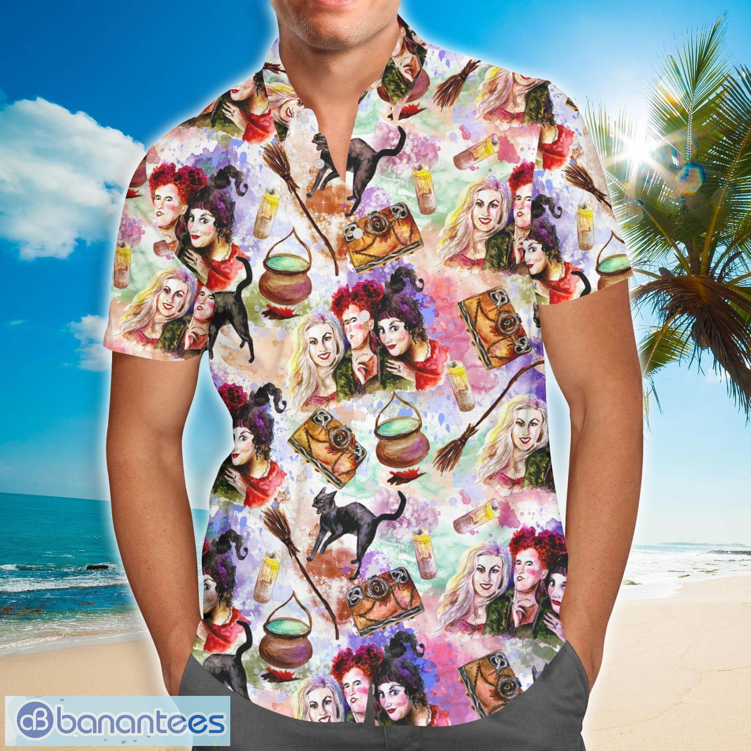 Raven And Skull Halloween 3D Hawaiian Shirt Summer Beach Gift For