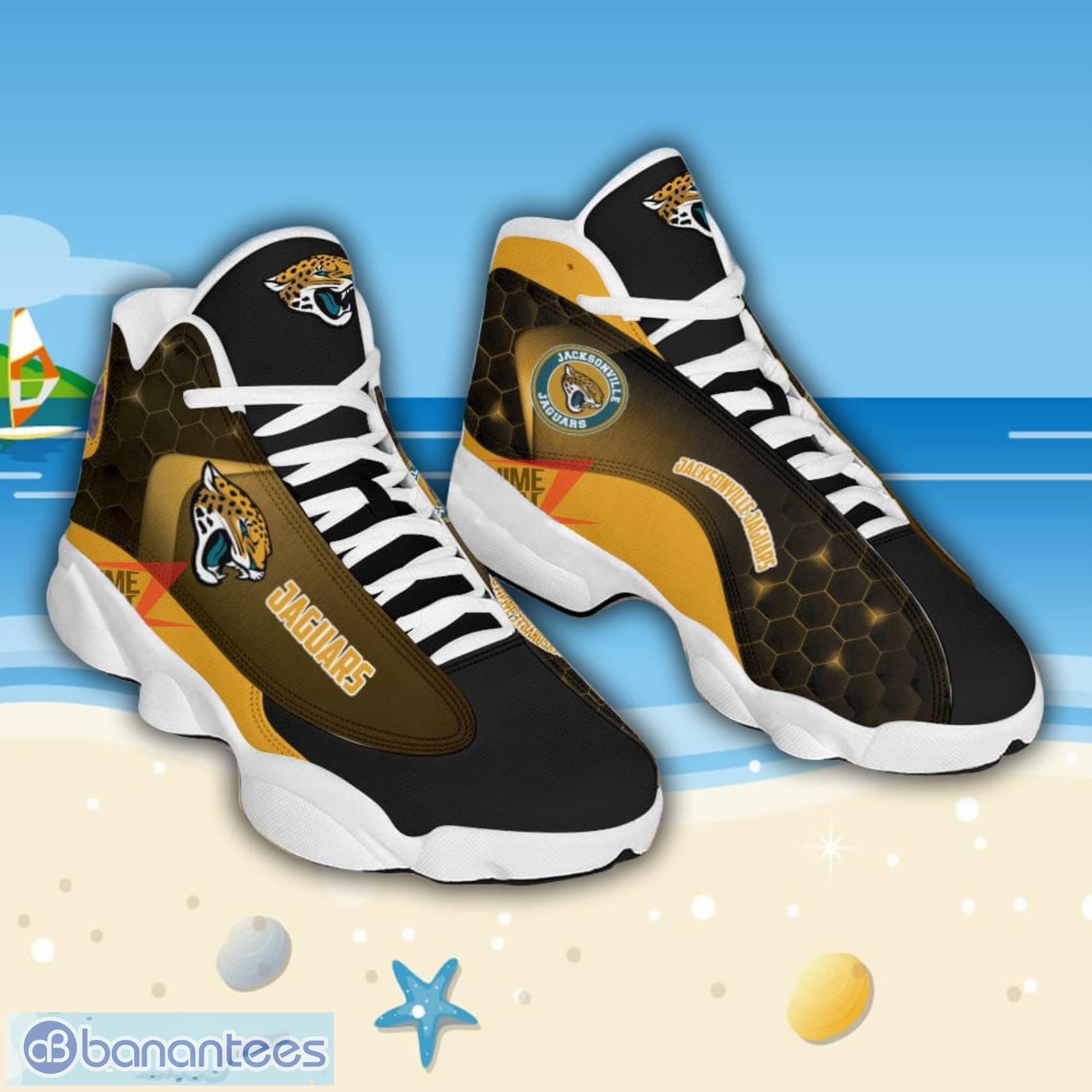 Jacksonville Jaguars NFL Air Jordan 13 Sneakers - Banantees