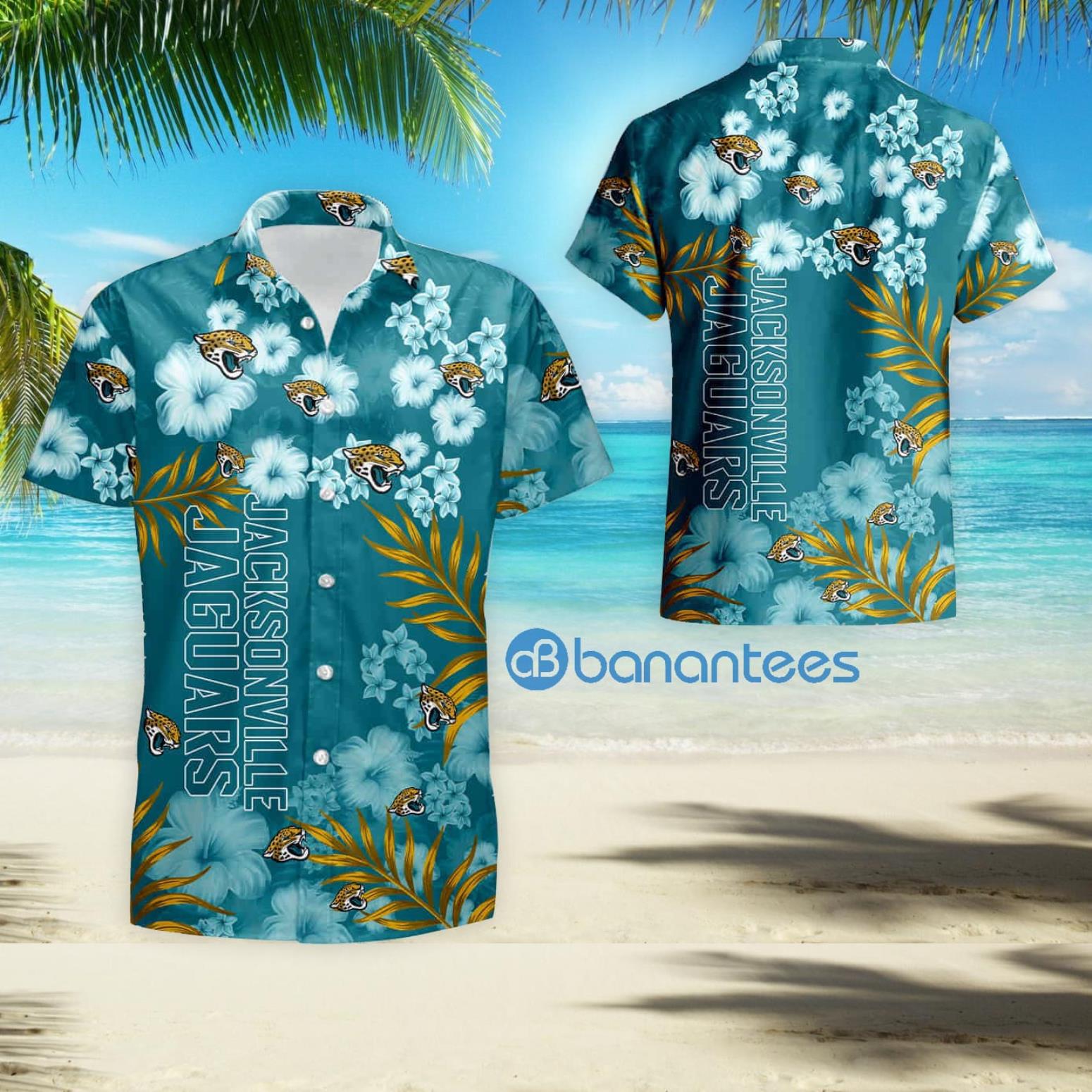 Jacksonville Jaguars Weed Teal Hawaiian Shirt And Shorts Summer Gift For  Fans - Banantees