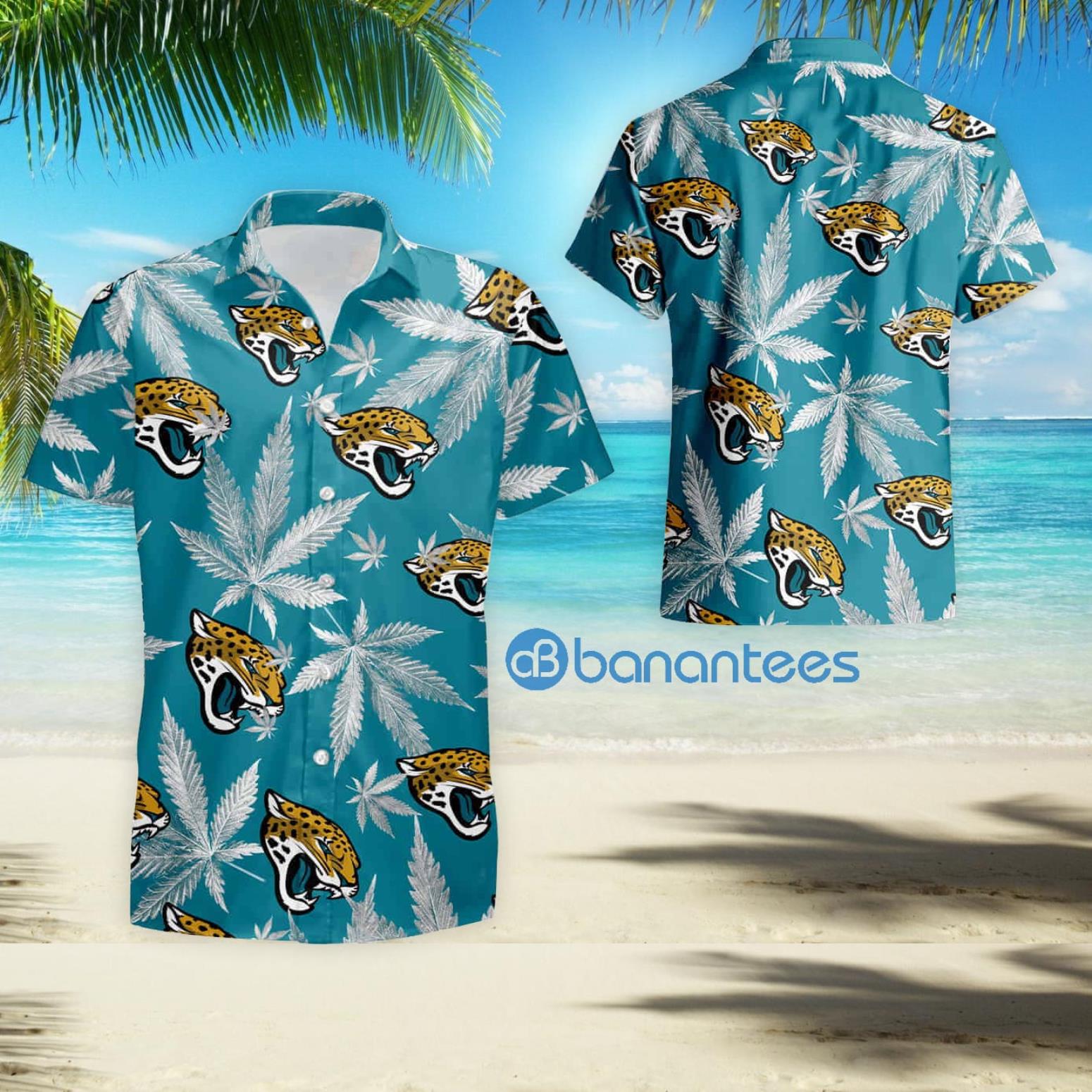 Jacksonville Jaguars Weed Teal Hawaii Summer Hawaiian Shirt And Short