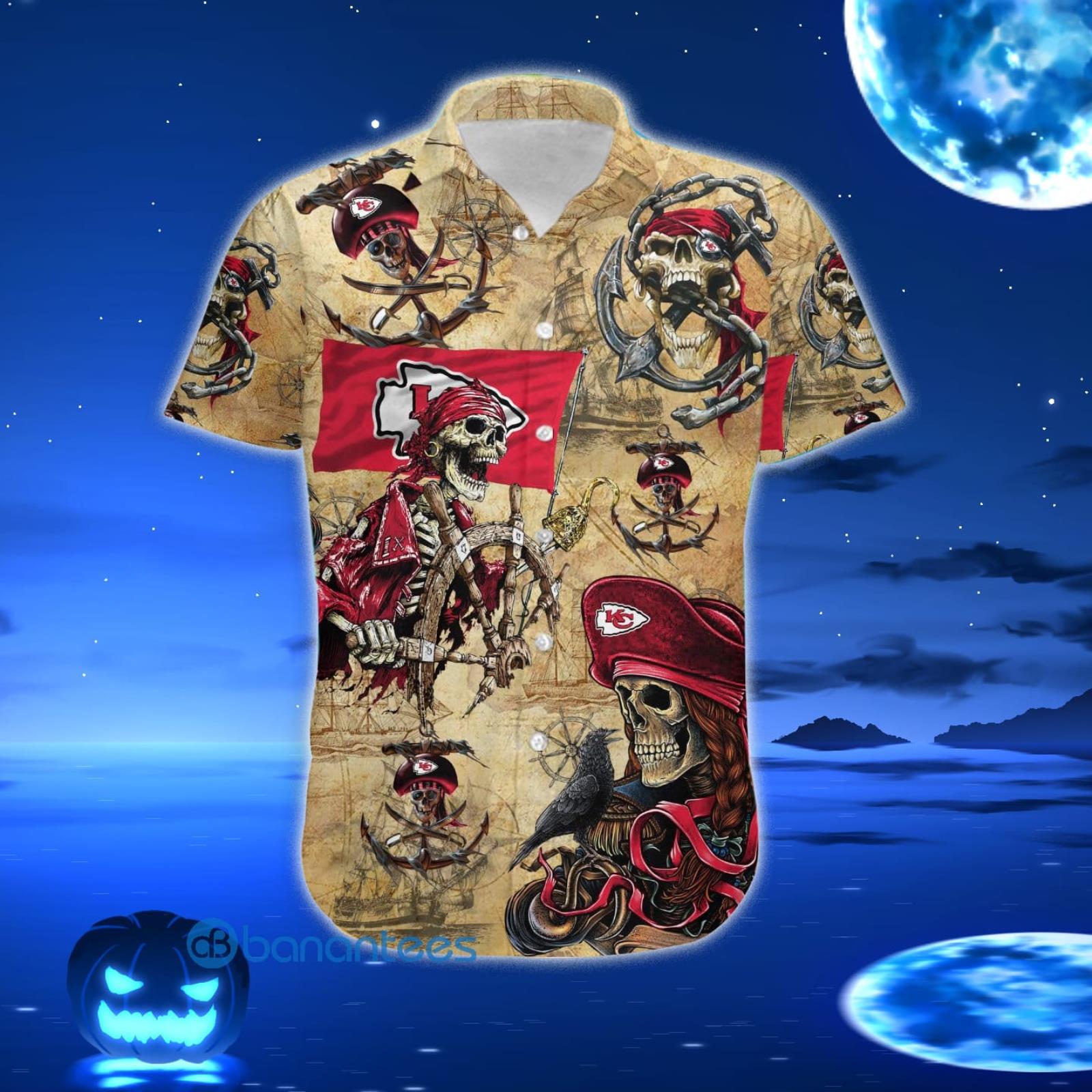 Kansas City Chiefs Hawaiian Shirt Pirate Skeleton