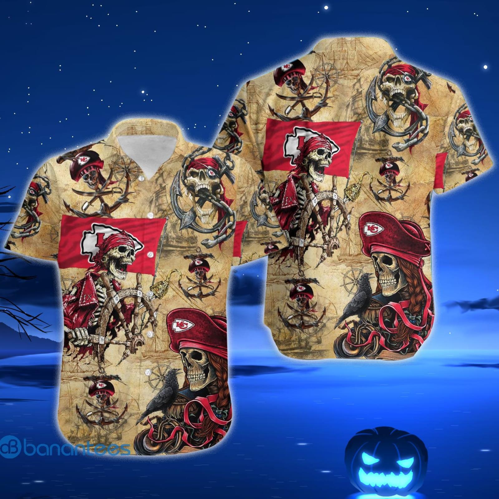 Kansas City Chiefs Hawaiian Shirt Pirate Skeleton