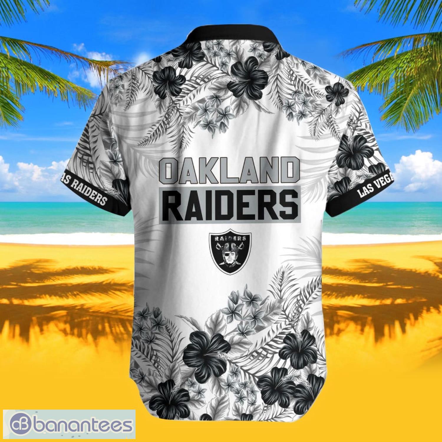 Oakland Raiders Summer Hawaiian Shirt And Shorts - Banantees