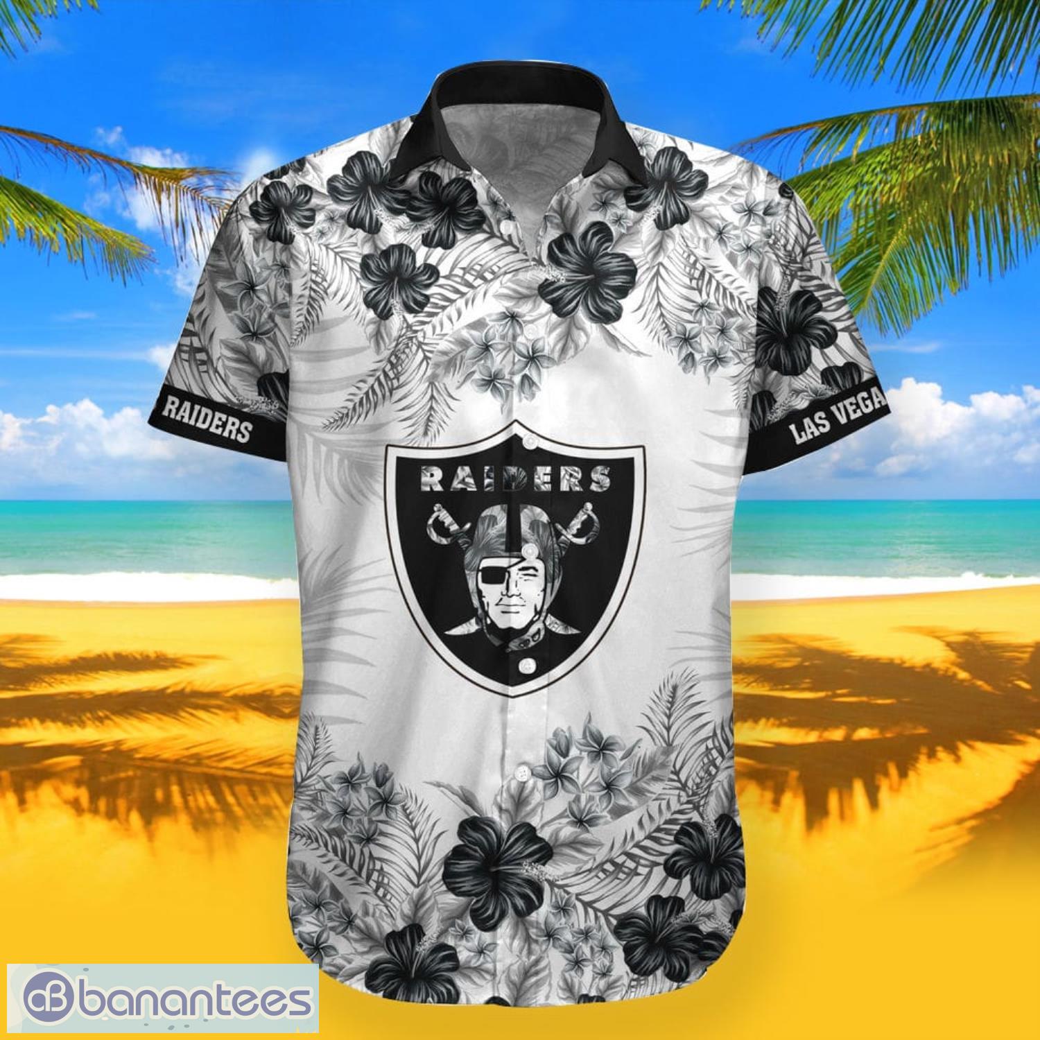 Las Vegas Raiders Hawaiian Shirt Stripes And Skull All Over Print