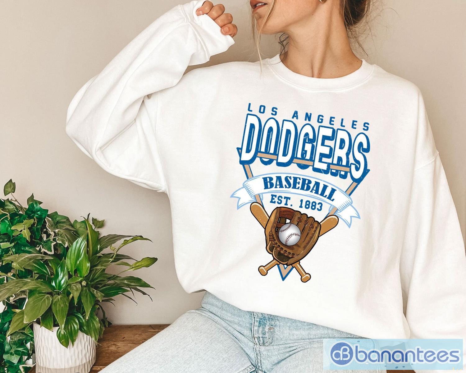 Vintage Los Angeles Dodgers Baseball Fan Sweatshirt - Jolly Family