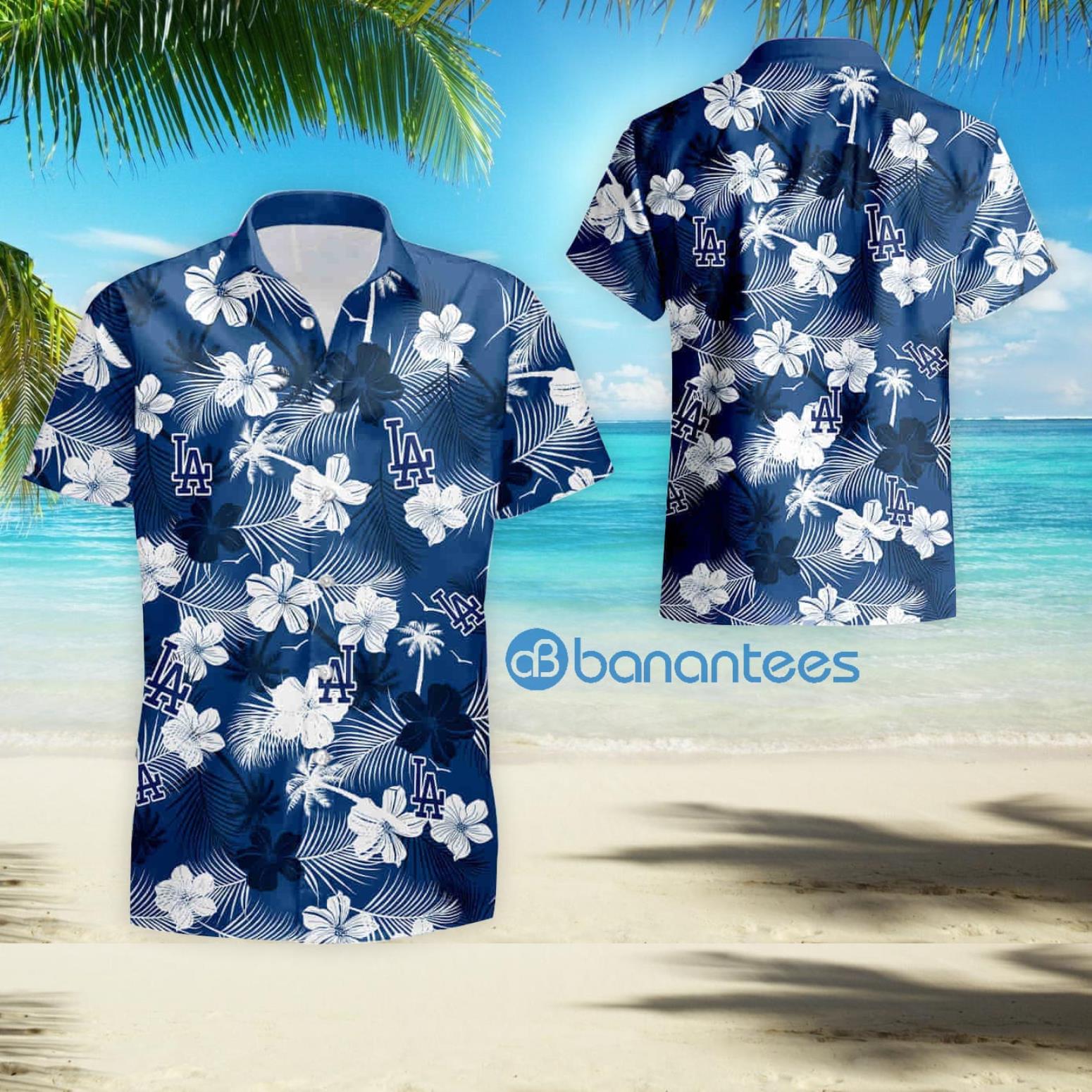 MLB Los Angeles Dodgers Hawaiian Shirt Holiday Pattern Logo Gift For Men  And Women Fans - Banantees