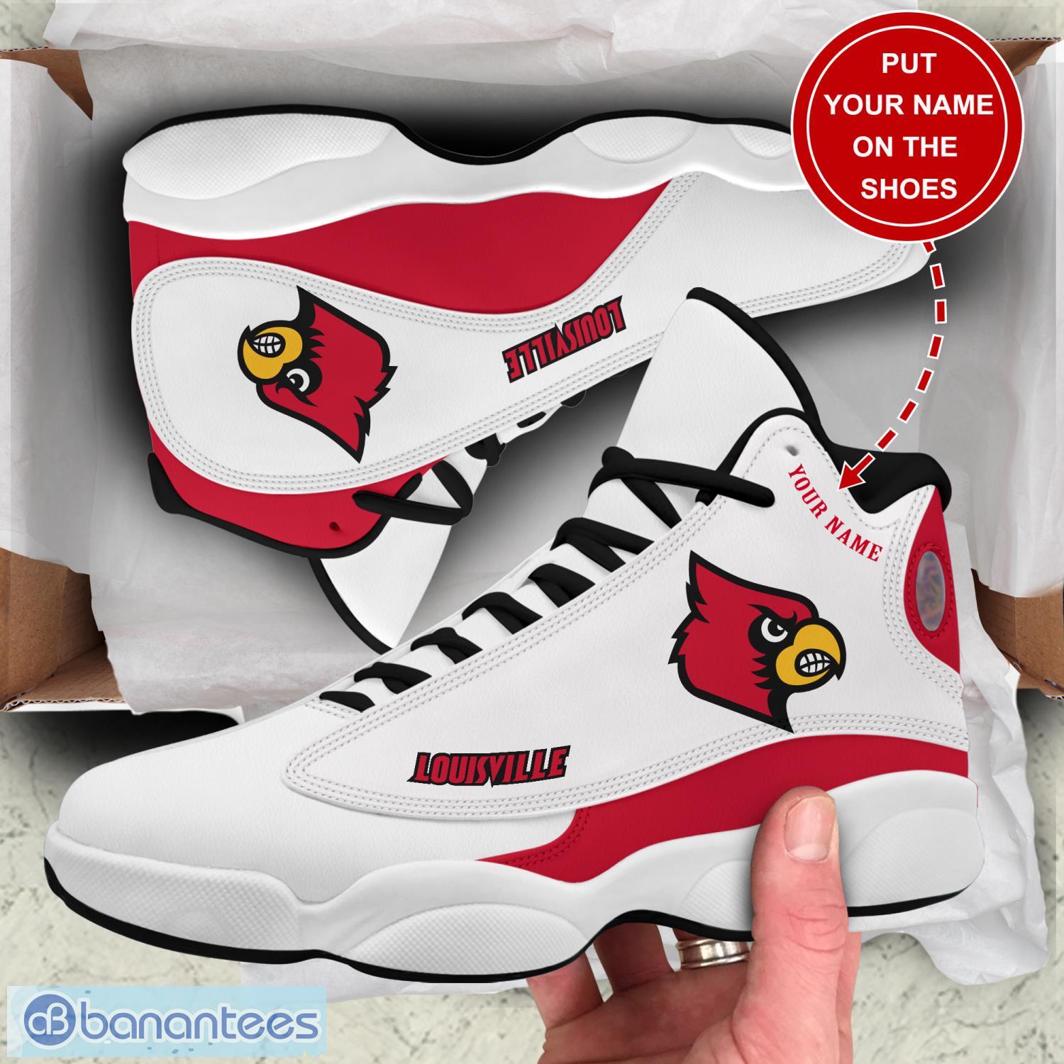 Louisville Cardinals Football Personalized Name Air Jordan 13 Shoes Sneaker  For Fans - Banantees