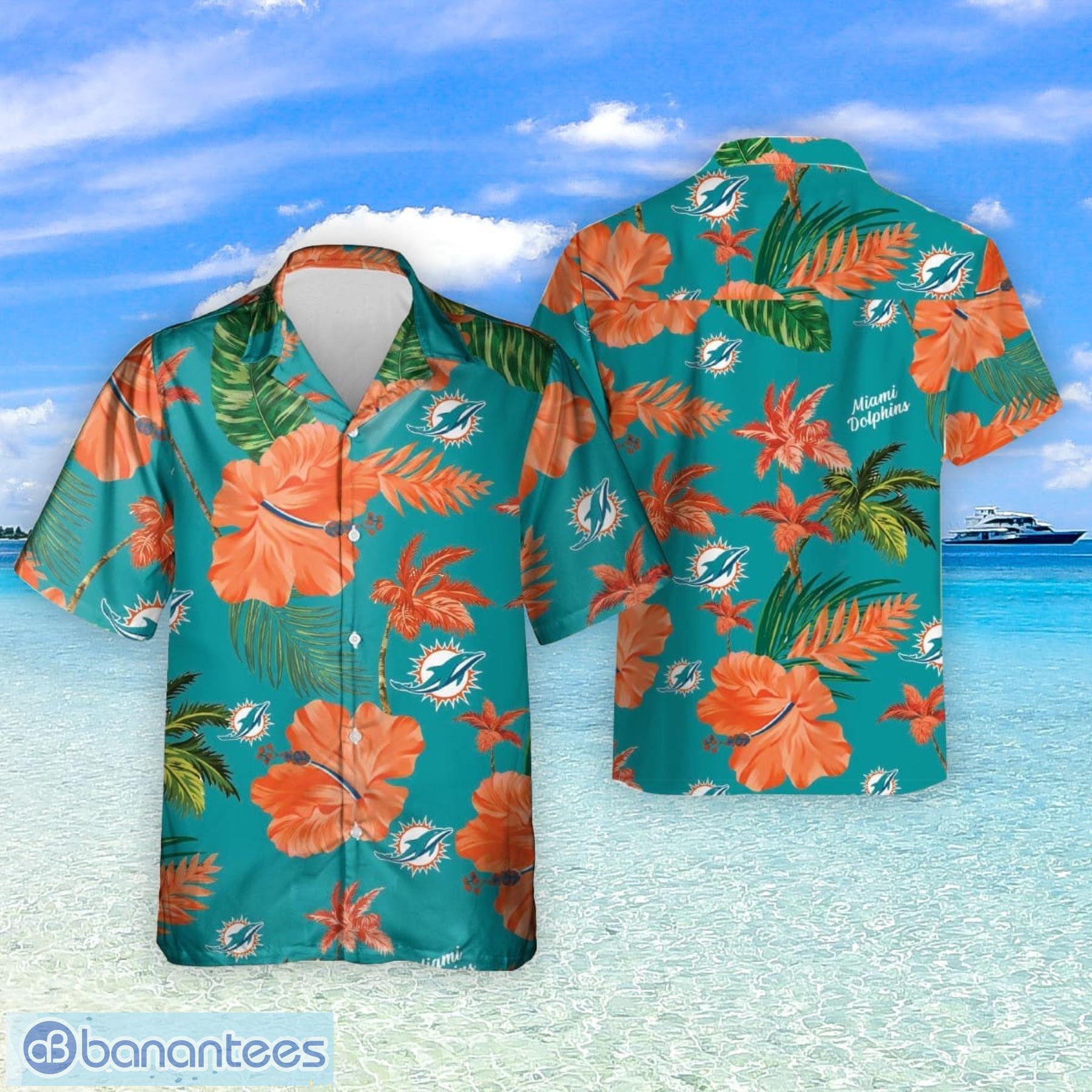 Miami Dolphins NFL Tropical Flower Hawaiian Shirt And Short - Banantees