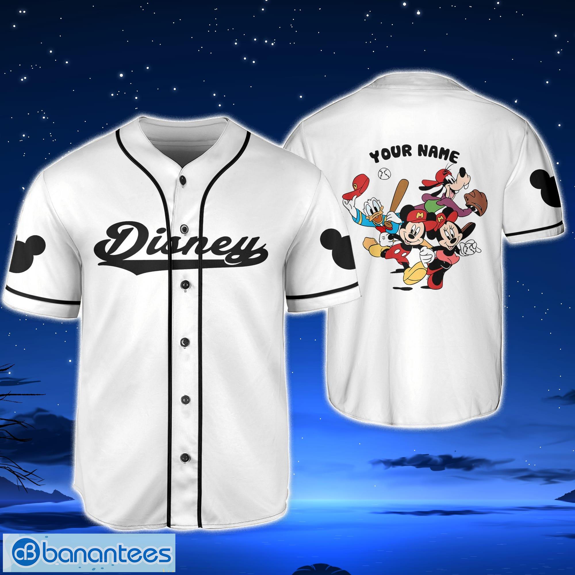 Custom Name Mickey Mouse Disney Baseball White 456 Gift For Lover