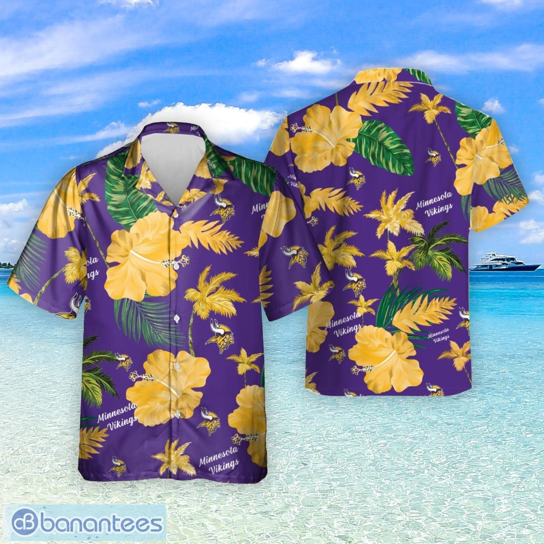 Tropical Leafs NFL Minnesota Vikings Button Up Hawaiian Shirt - The best  gifts are made with Love