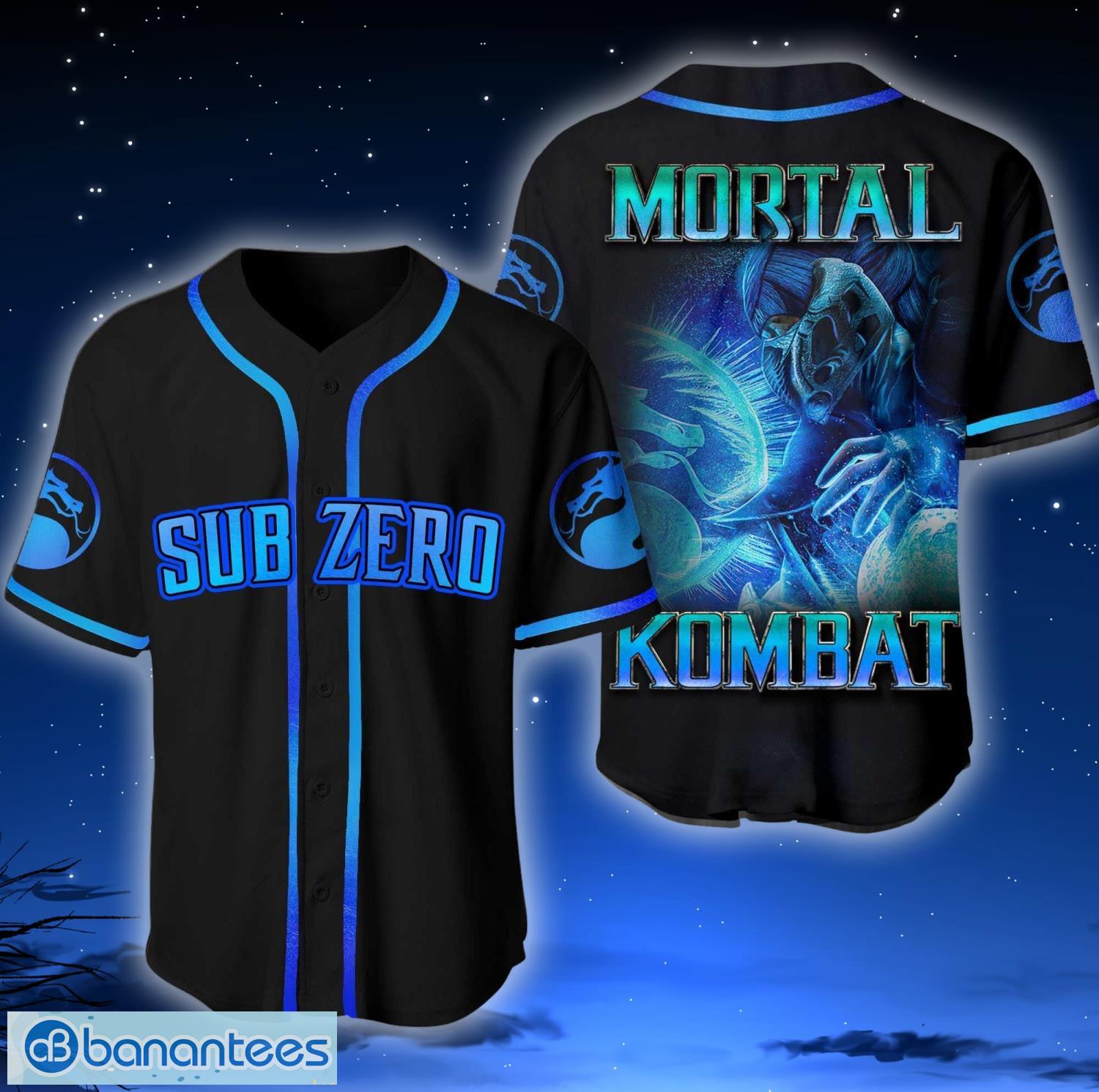Mortal Kombat Team Scorpion Baseball Jersey Shirt - Banantees