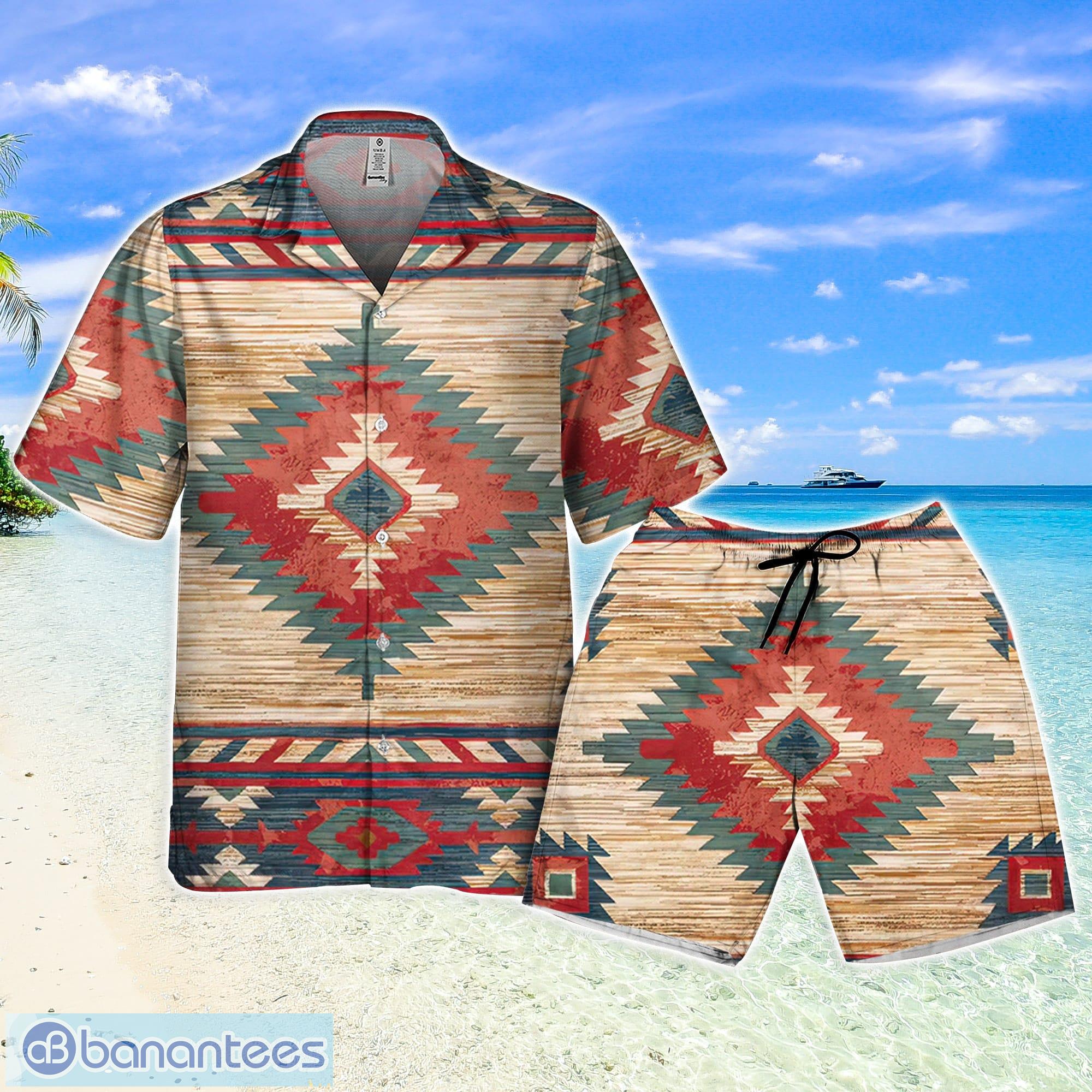 Colorful Tribal Pattern Native Amerian Hawaiian Shirt, Ethnic Pattern American  Indian Shirt, Unique Native American Gift - Trendy Aloha