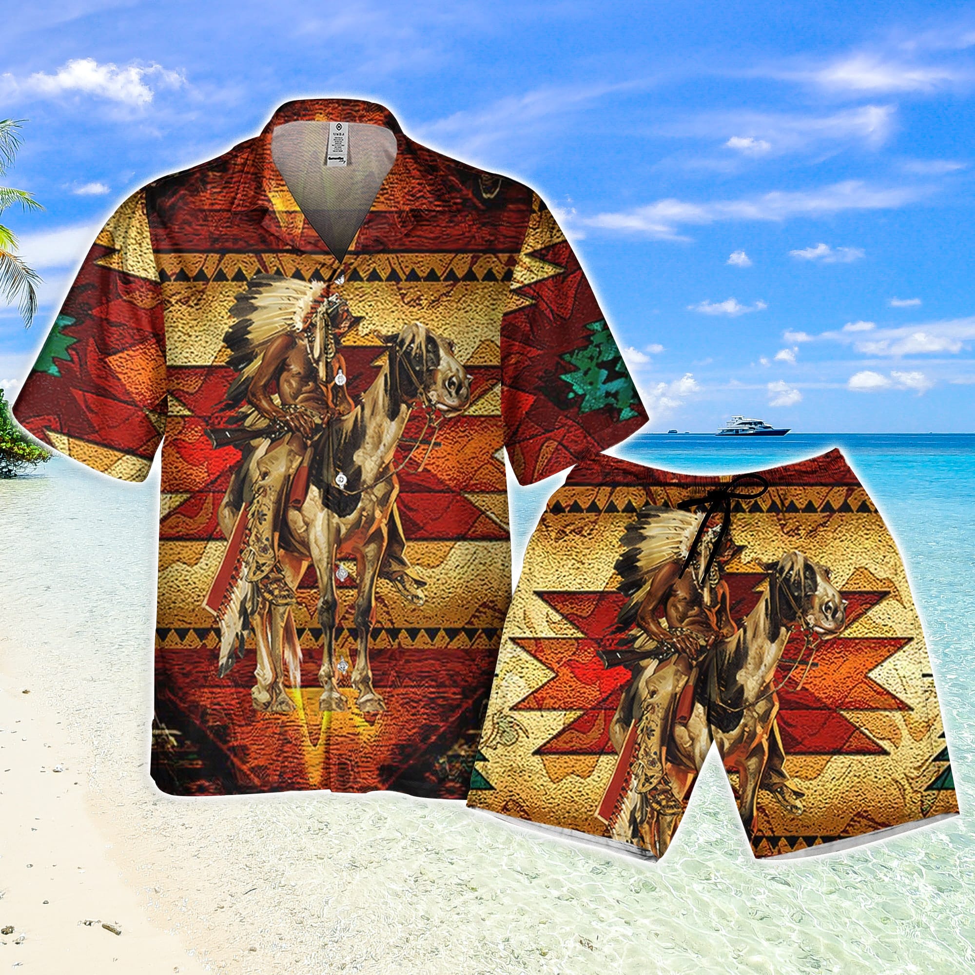 Native American Indian Shirts Native American Girl Combo Hawaiian Shirt And  Shorts - Banantees