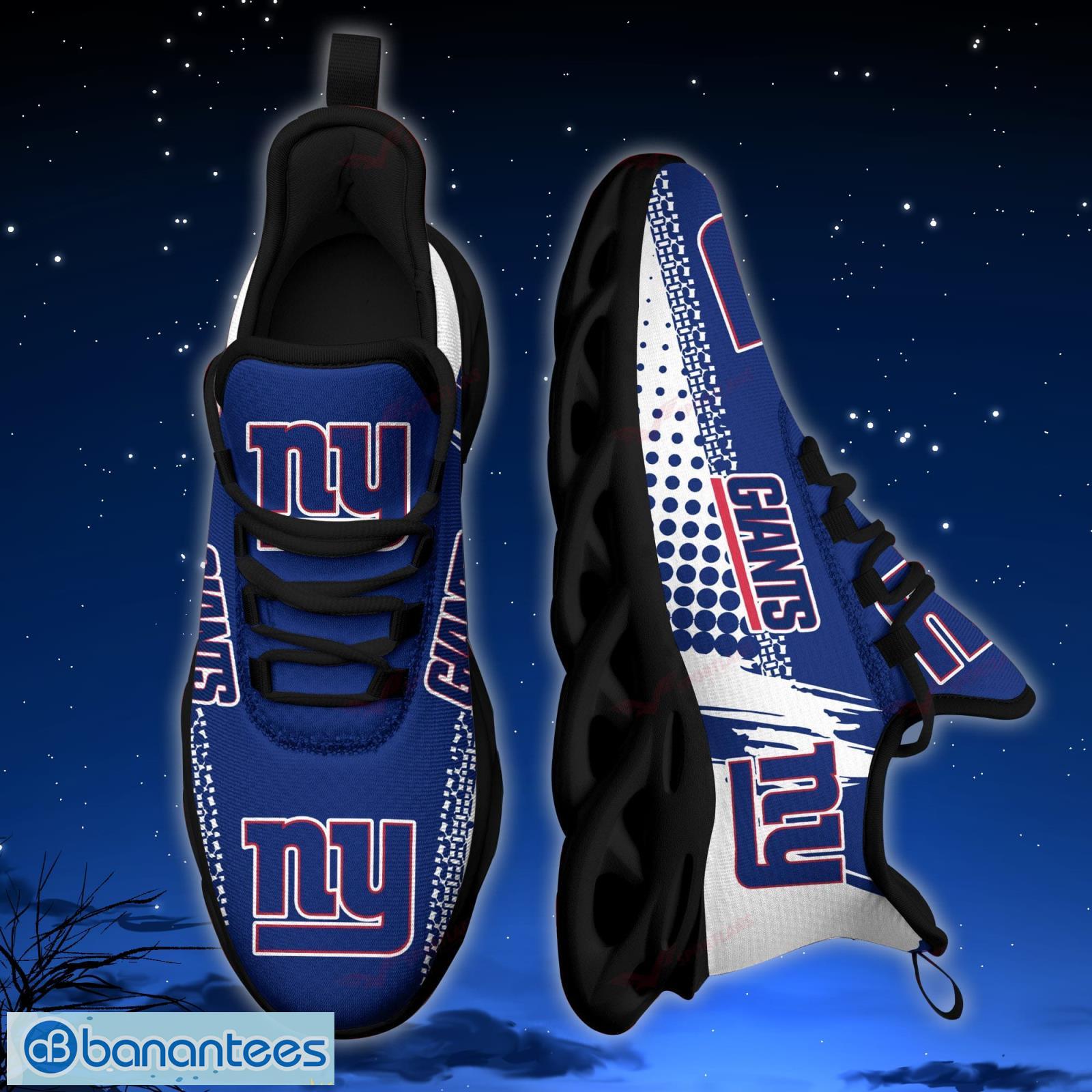 Personalize NFL New York Giants Blue Black Max Soul Sneakers Sport