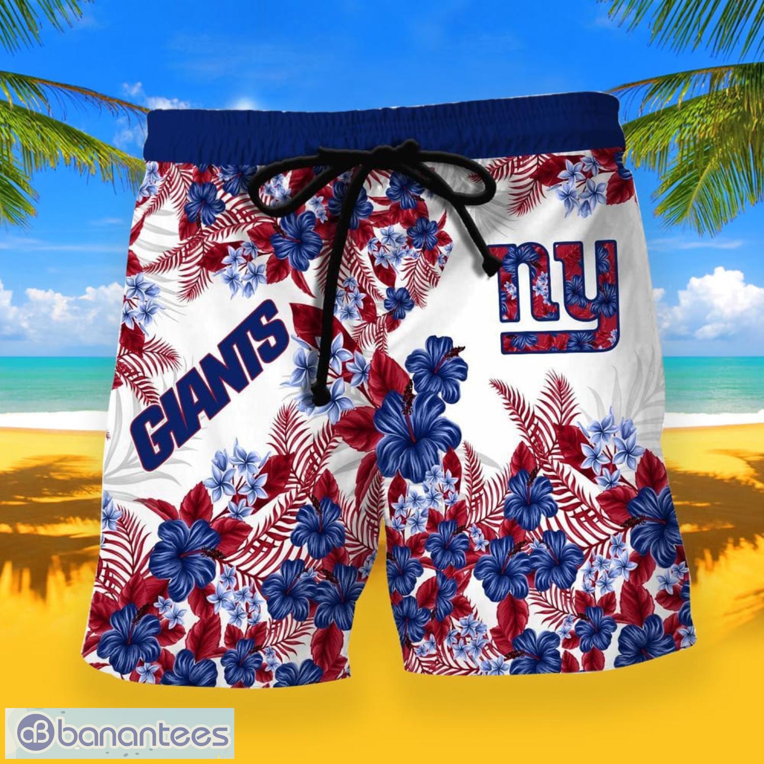 Personalized NFL New York Giants Combo Hawaiian Shirt And Shorts Tropical  Gift Summer