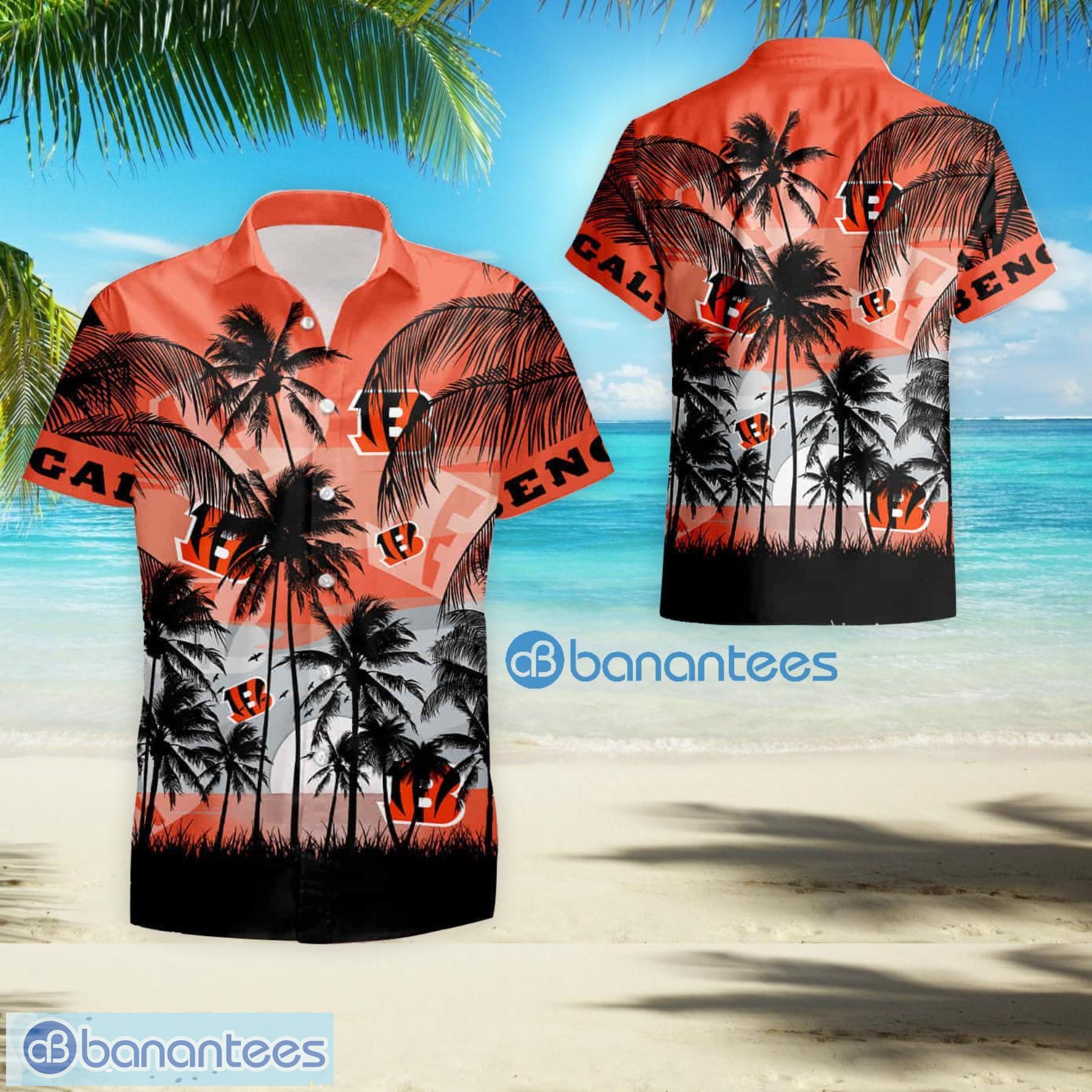 Cincinnati Bengals Logo White Hawaiian Shirt Full Over Print - Banantees