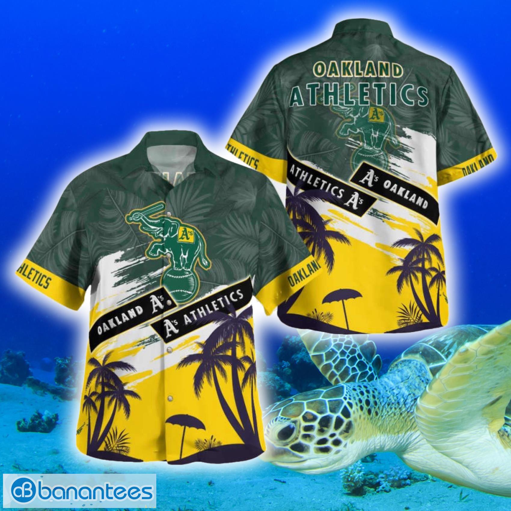 Oakland Athletics Tropical Pattern Hawaiian Shirt And Shorts