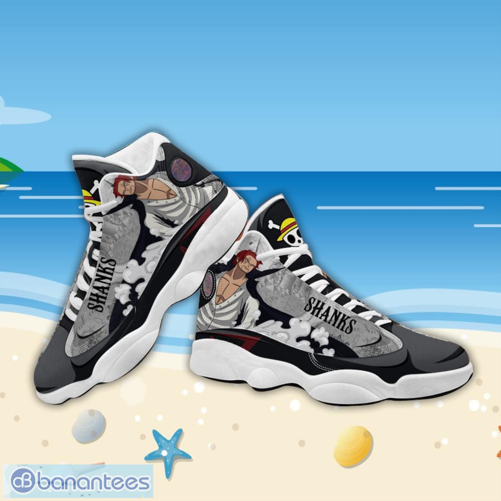 One Piece Shanks AJ13 Sneakers Anime Air Jordan 13 Shoes - Banantees