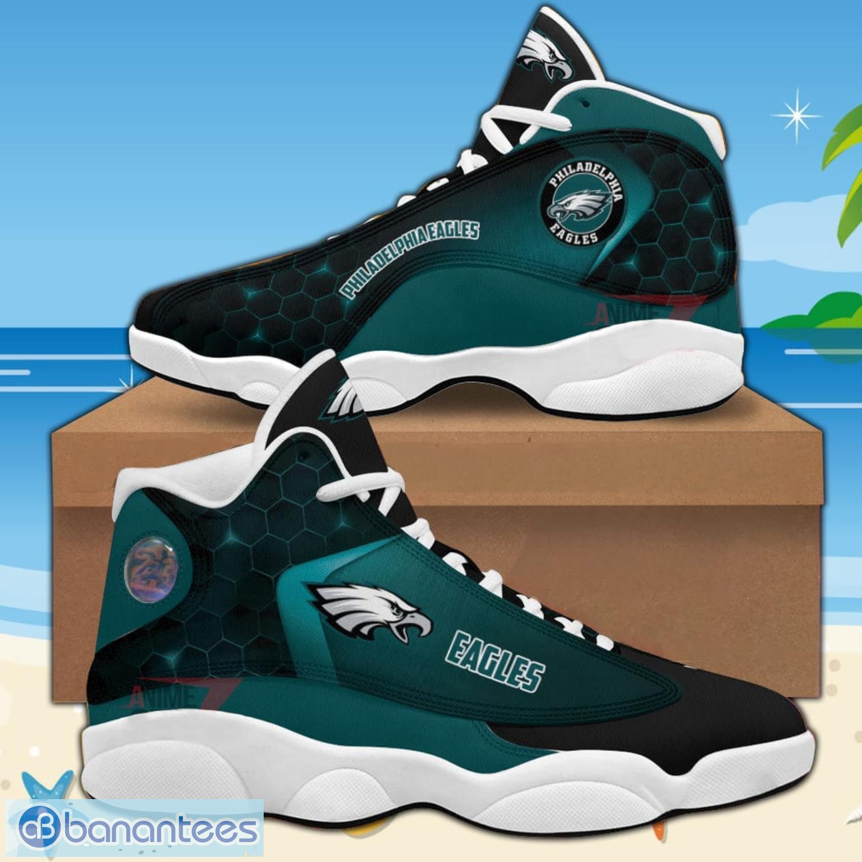 Philadelphia Eagles AJ13 Sneakers Nfl Football AOP Air Jordan 13 Shoes -  Banantees