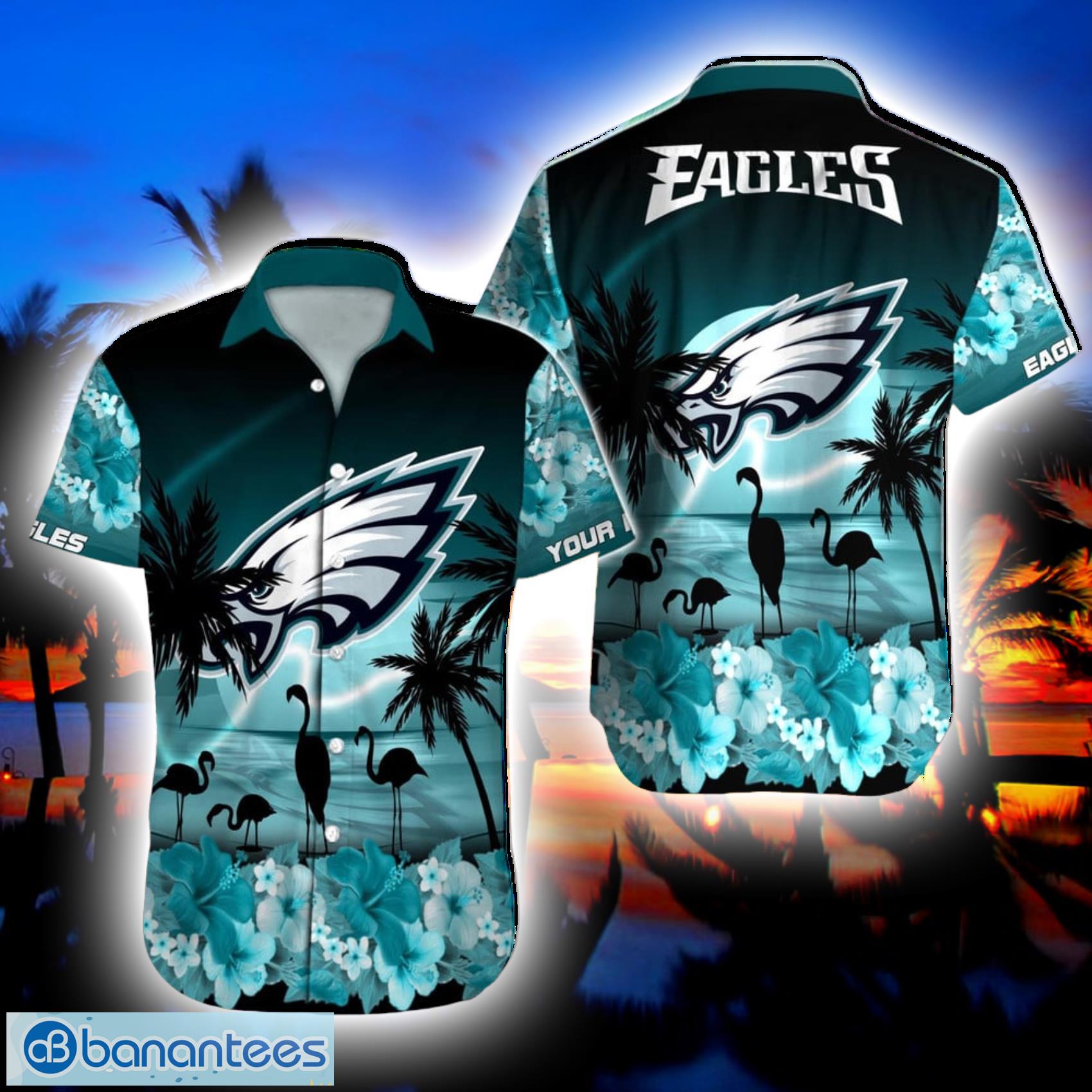 Philadelphia Eagles NFL Custom Name Mascot And Logo Pattern AOP Hawaiian  Shirt For Men And Women - Banantees