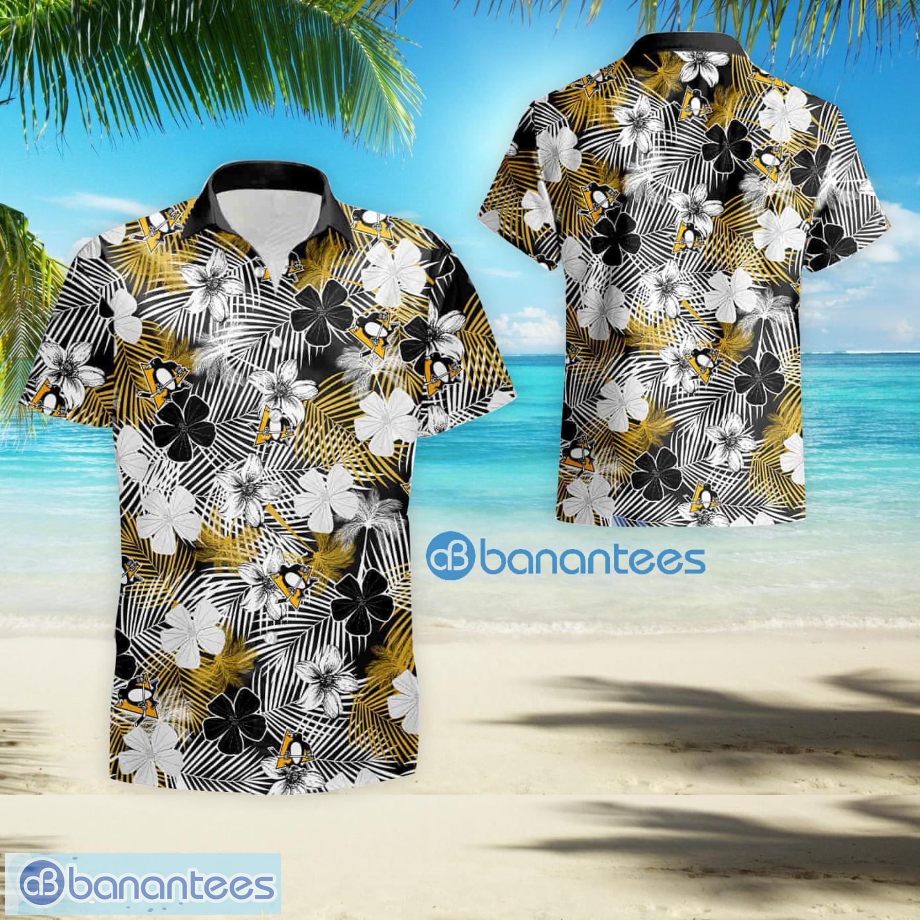 Pittsburgh Penguins Hawaiian Beach Shirt Short Sleeve Hawaiian