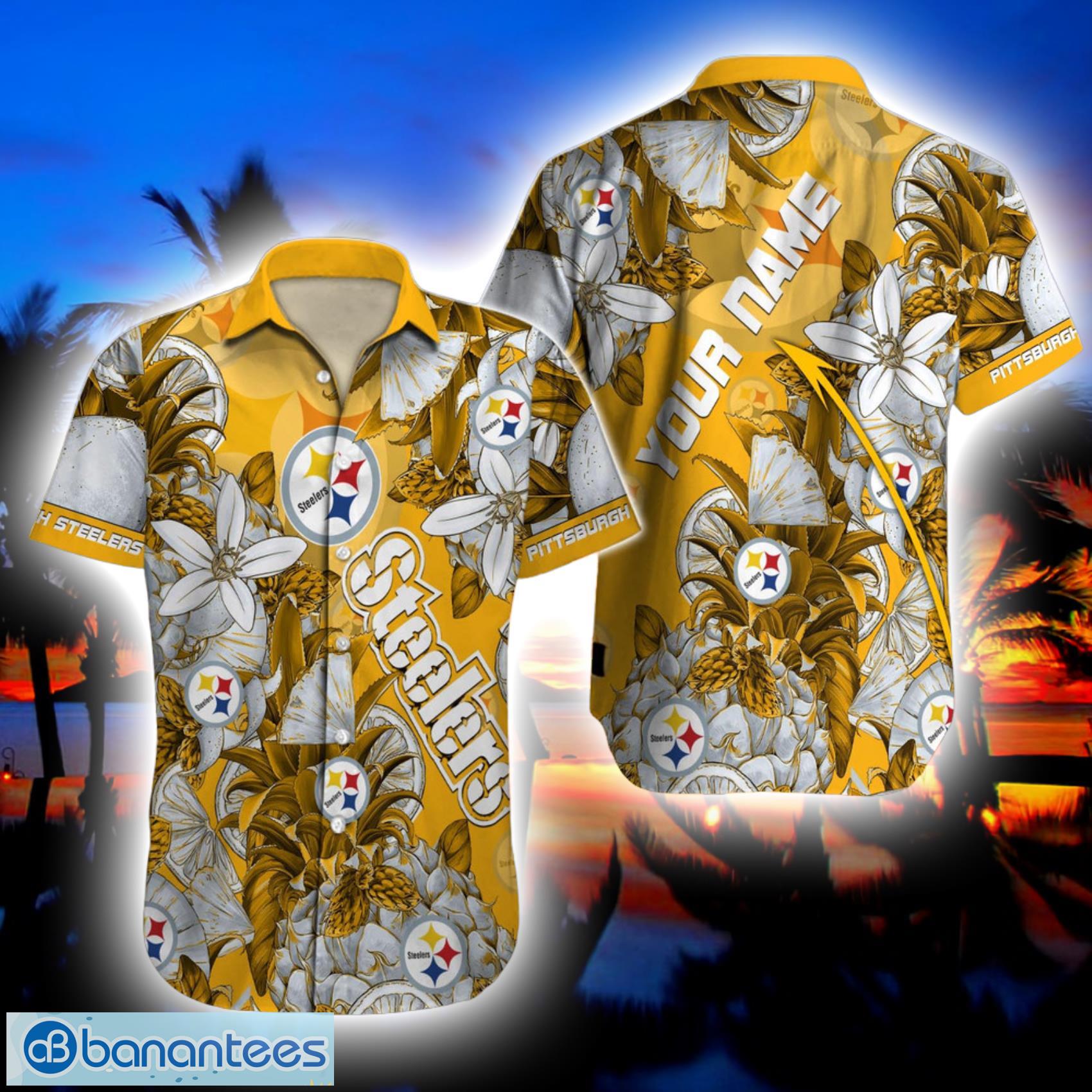 Pittsburgh Steelers Hawaiian Shirts flower Men And Women For Fans -  Banantees