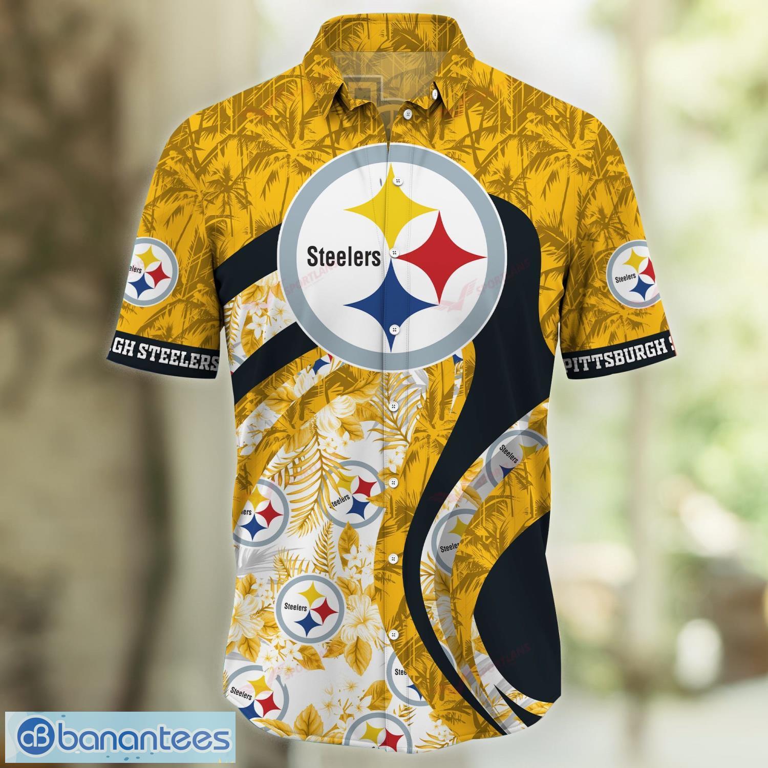 Pittsburgh Steelers NFL Tropical Flower Hawaiian Shirt And Short - Banantees