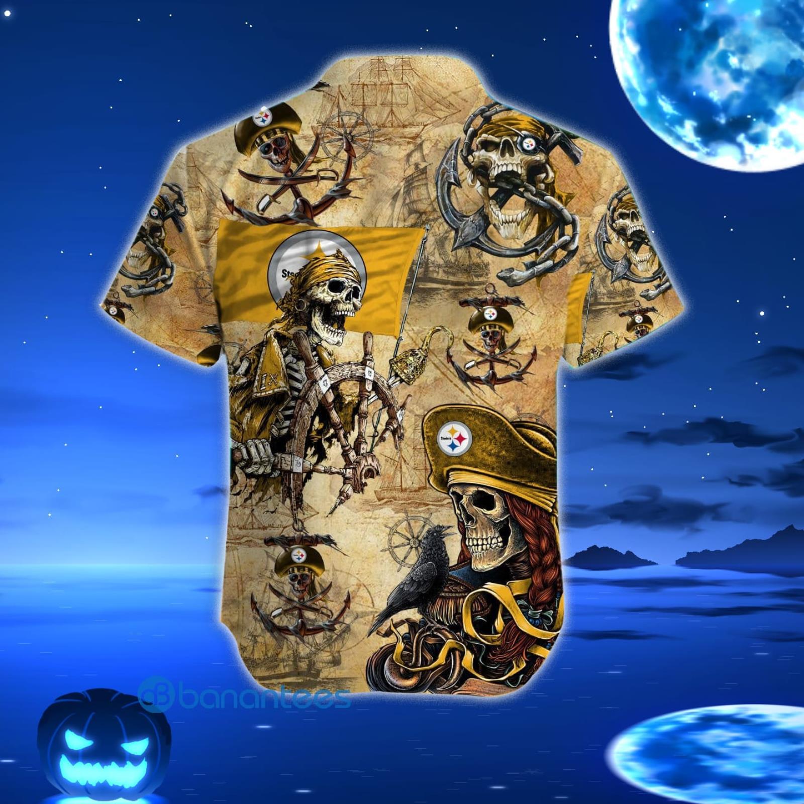 Pittsburgh Steelers Pirates Fans Pirates Skull Hawaiian Shirt Summer Gift  For Men And Women - Banantees