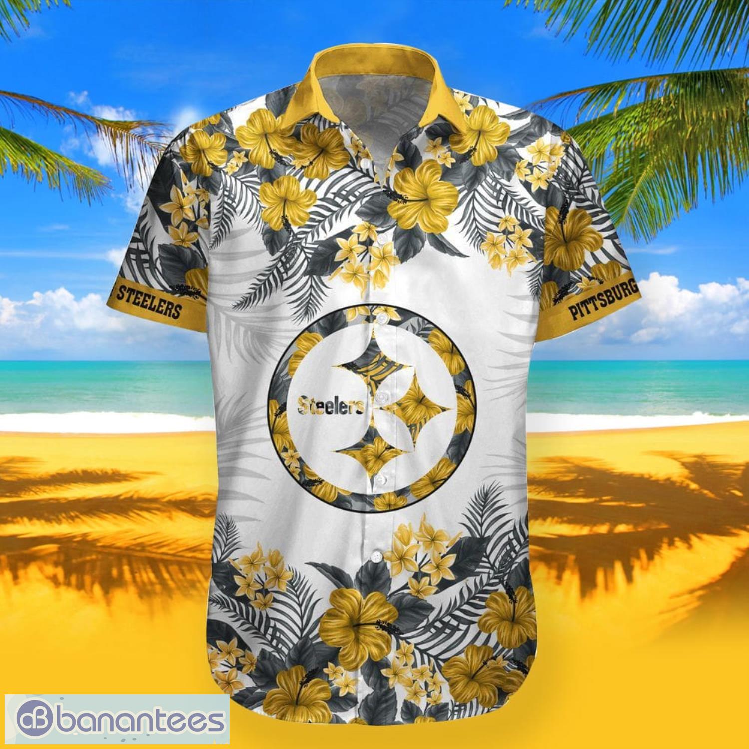 Pittsburgh Steelers T-Shirts Beach Shorts Outfits Men Summer Short Sleeve  Shorts