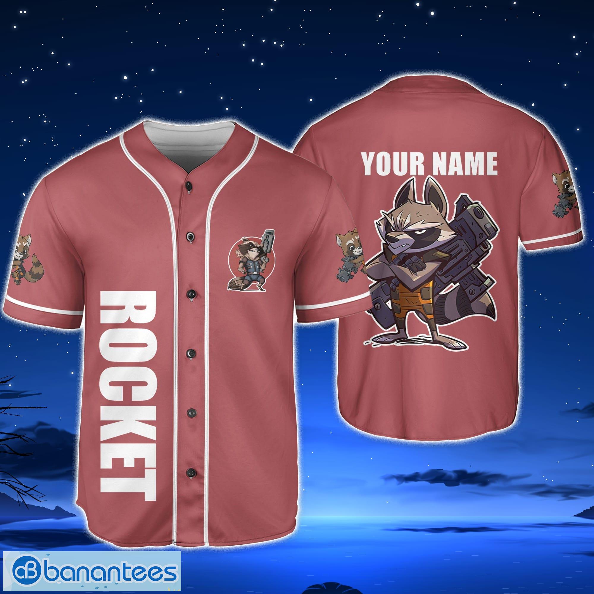 Rocket Raccoon Awesome Funny Custom Name Baseball Jersey Shirt