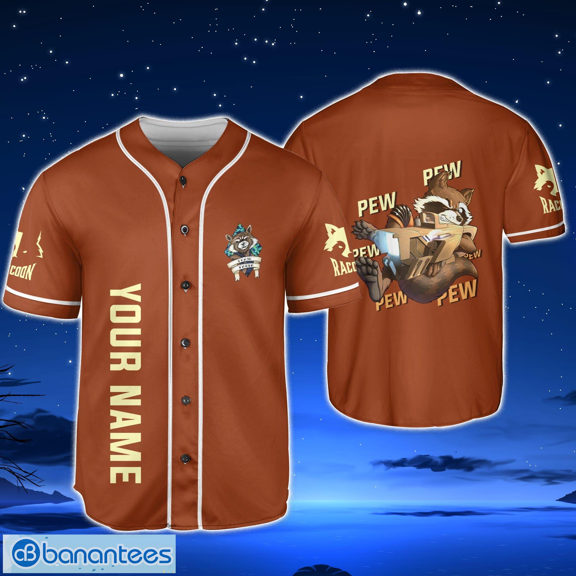 Rocket Raccoon Space Galaxy Custom Name Baseball Jersey Shirt