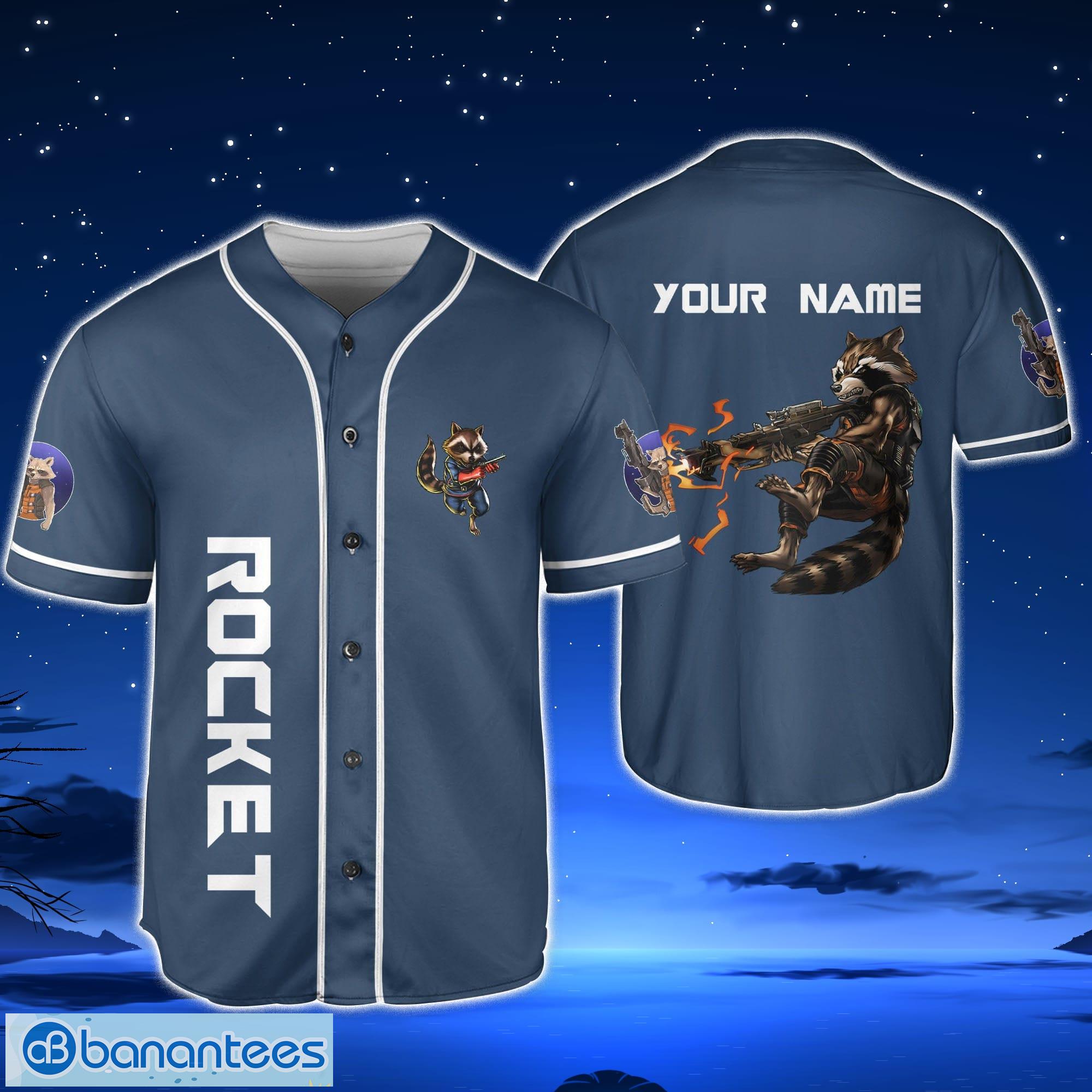 Personalized Rocket Raccoon Guardians Of The Galaxy Baseball Jersey Shirt