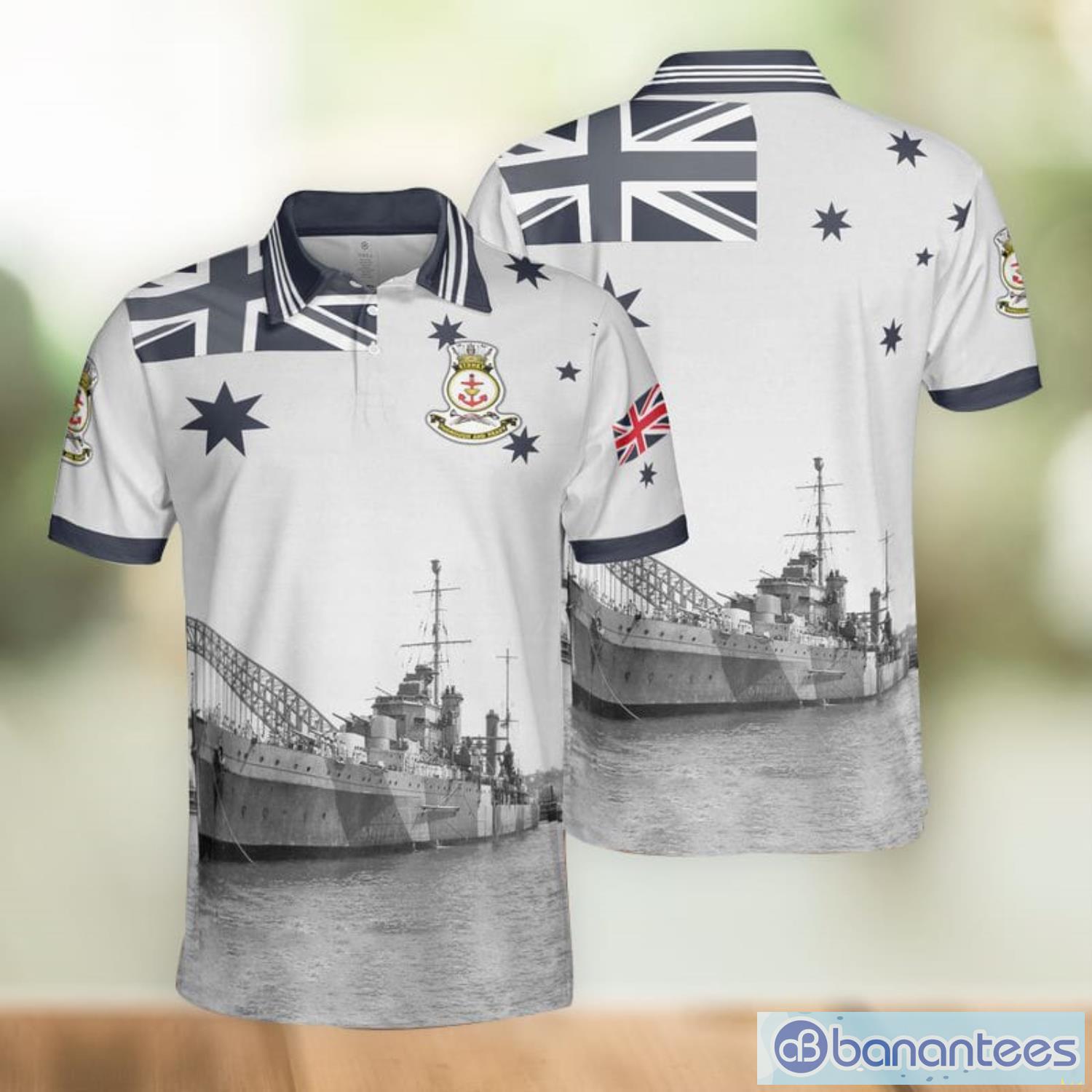 Royal Australian Navy HMAS Sydney (D48) Premium AOP Polo Shirt For Sport Fans Product Photo 1 Royal Australian Navy HMAS Sydney (D48) Premium AOP Polo Shirt For Sport Fans Product Photo 1