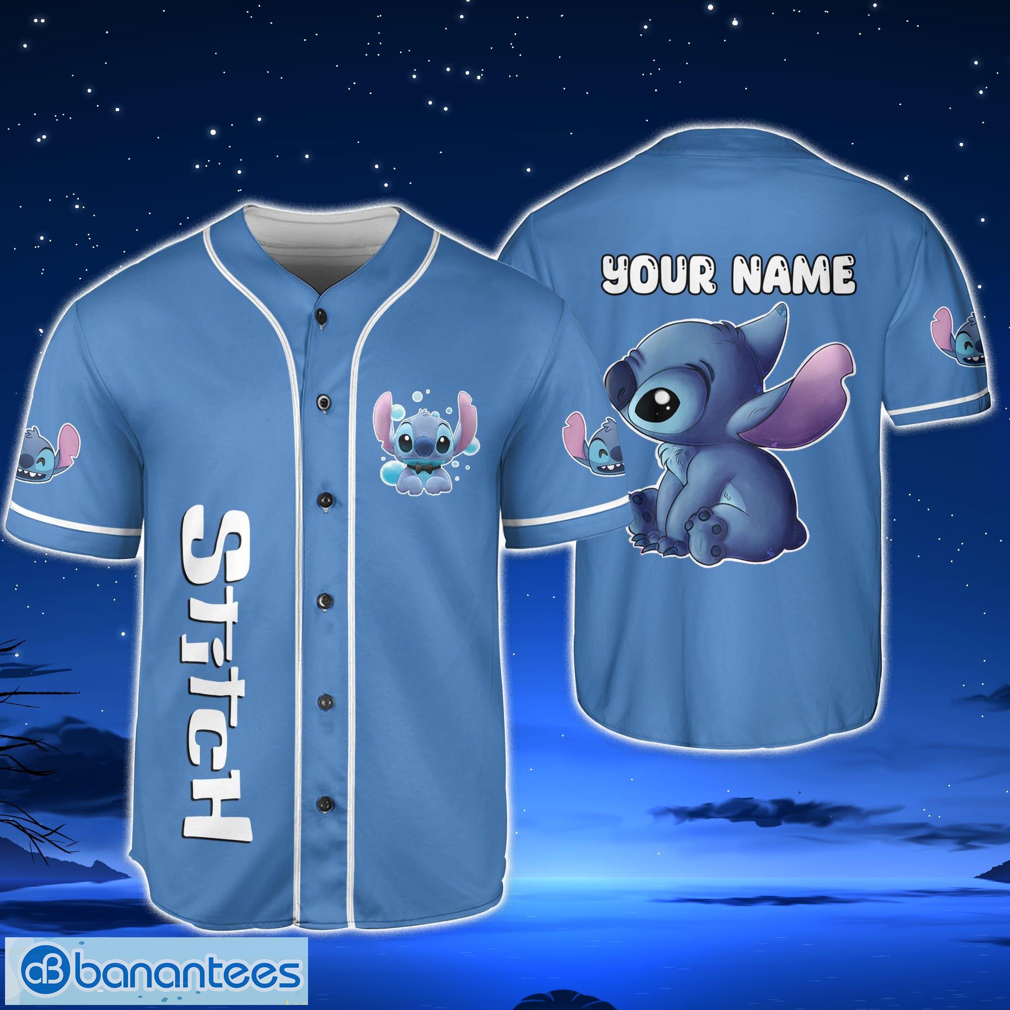 Stitch Baby Denim Blue  Disney Baseball Jersey Personalized