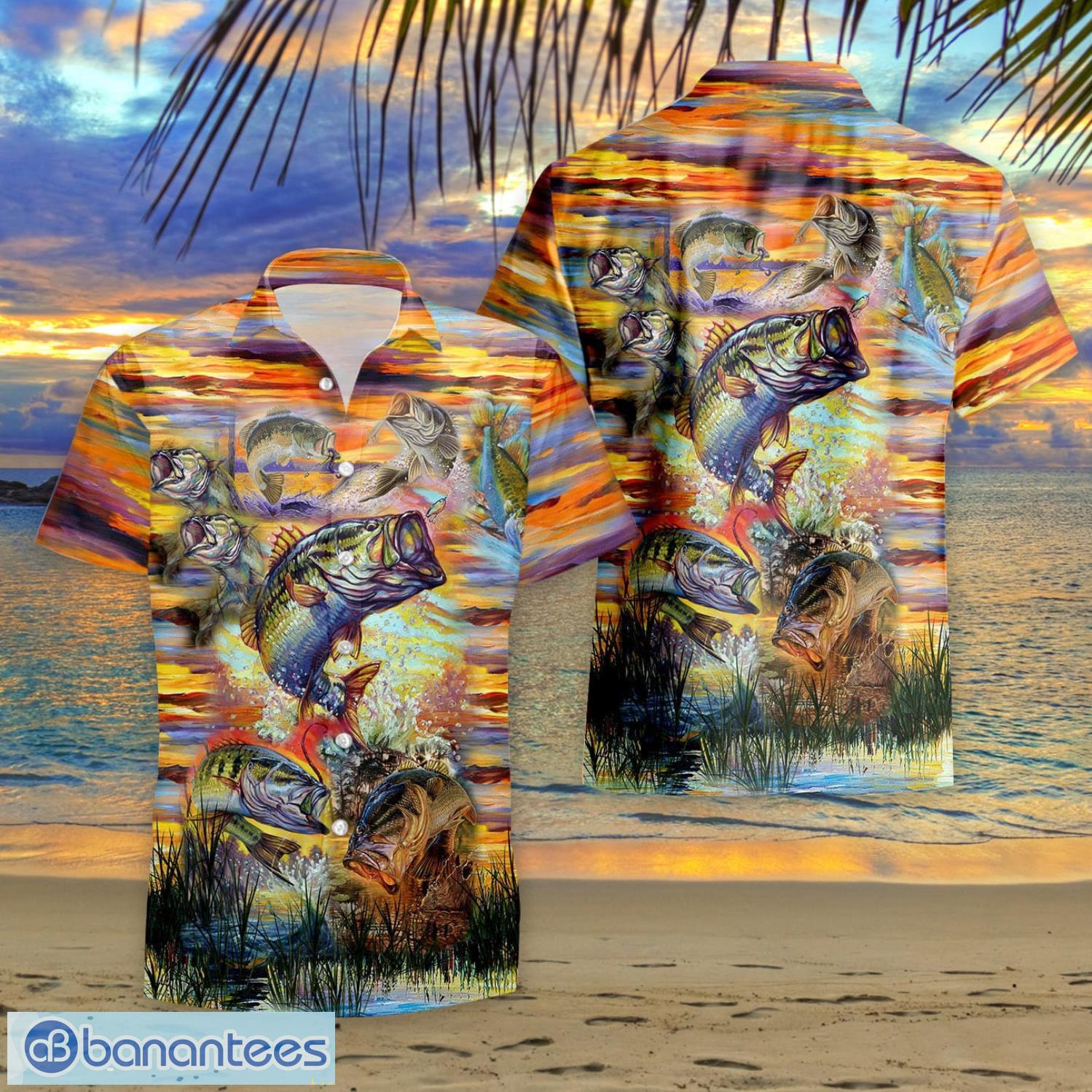 The Sunset Largemouth Bass Fishing Hawaiian Shirt Summer Gift For Men And  Women - Banantees