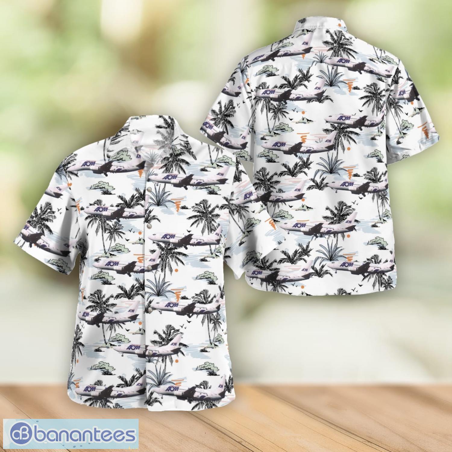 AOM French Airlines Boeing 737-500 Hawaiian Shirt Summer Gift For Men And Women Product Photo 1