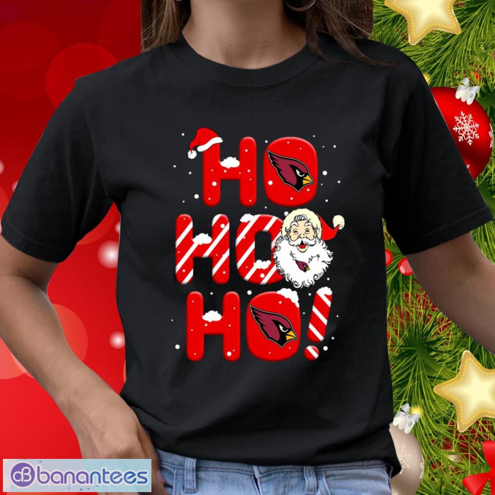 Arizona Cardinals NFL Football Gift Fr Fans Ho Ho Ho Santa Claus Merry Christmas Shirt T Shirt - Arizona Cardinals NFL Football Ho Ho Ho Santa Claus Merry Christmas Shirt T Shirt_2