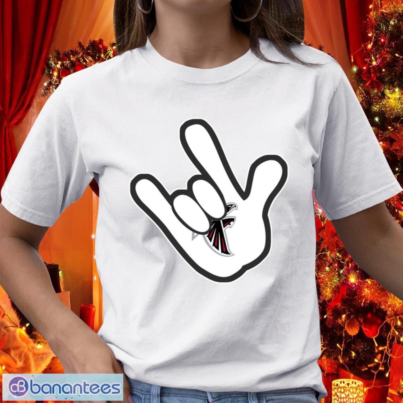 Atlanta Falcons NFL Football Gift Fr Fans Mickey Rock Hand Disney T Shirt - Atlanta Falcons NFL Football Mickey Rock Hand Disney T Shirt_1