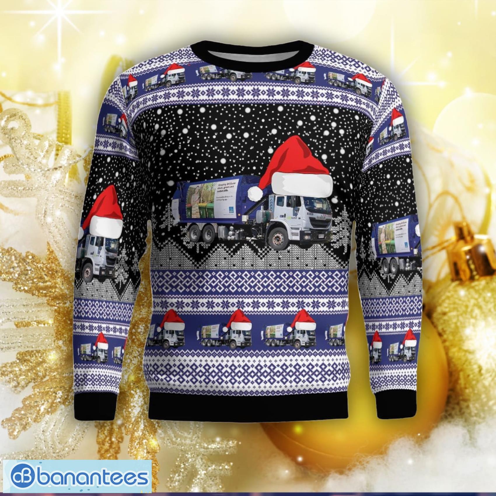 Australian suez waste collection trucks ugly sweater banantees