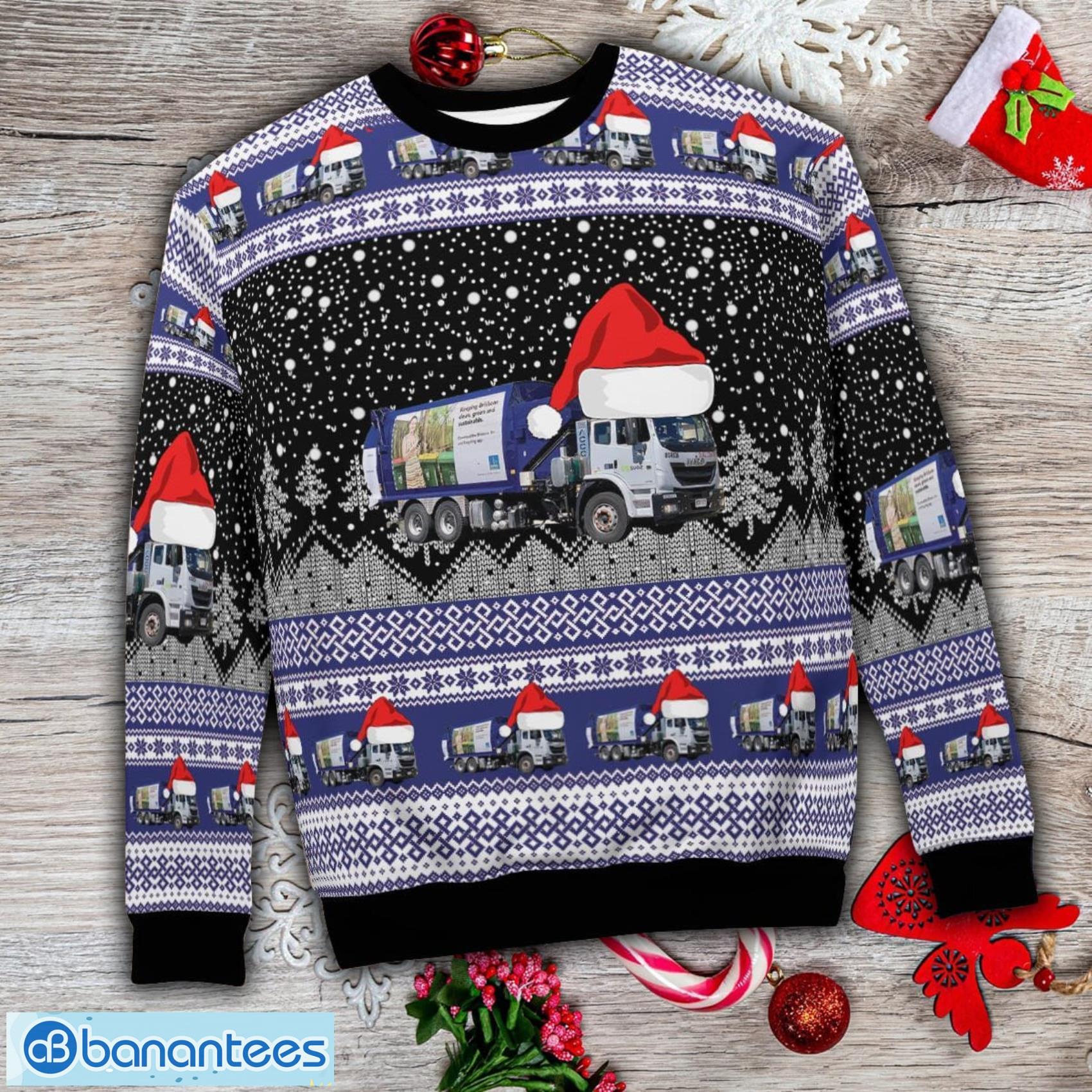 Australian suez waste collection trucks ugly sweater banantees