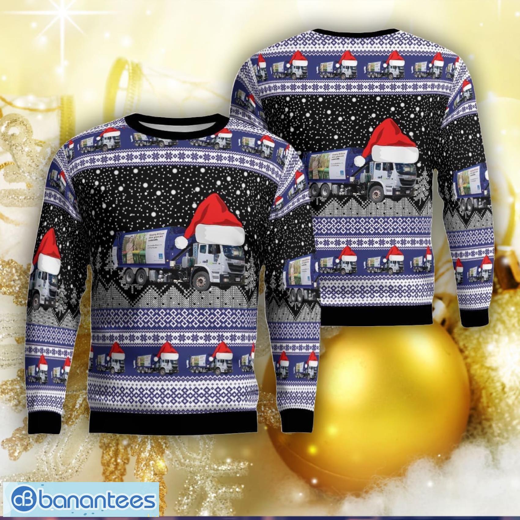 Australian suez waste collection trucks ugly sweater banantees