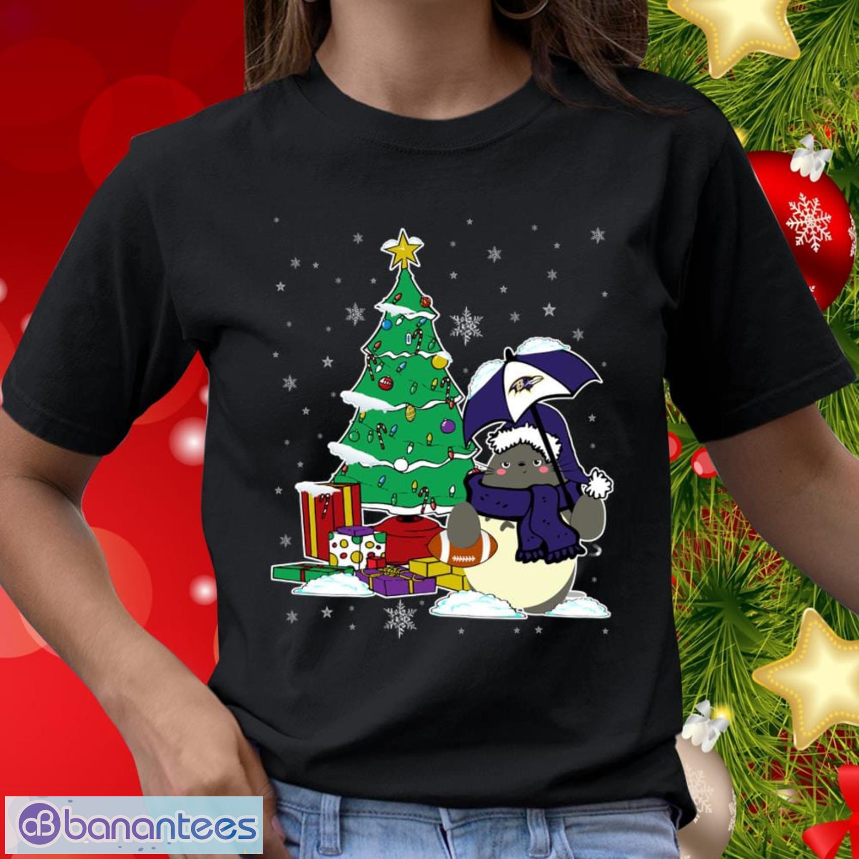 Baltimore Ravens NFL Football Gift Fr Fans Cute Tonari No Totoro Christmas Sports T Shirt - Baltimore Ravens NFL Football Cute Tonari No Totoro Christmas Sports T Shirt_2