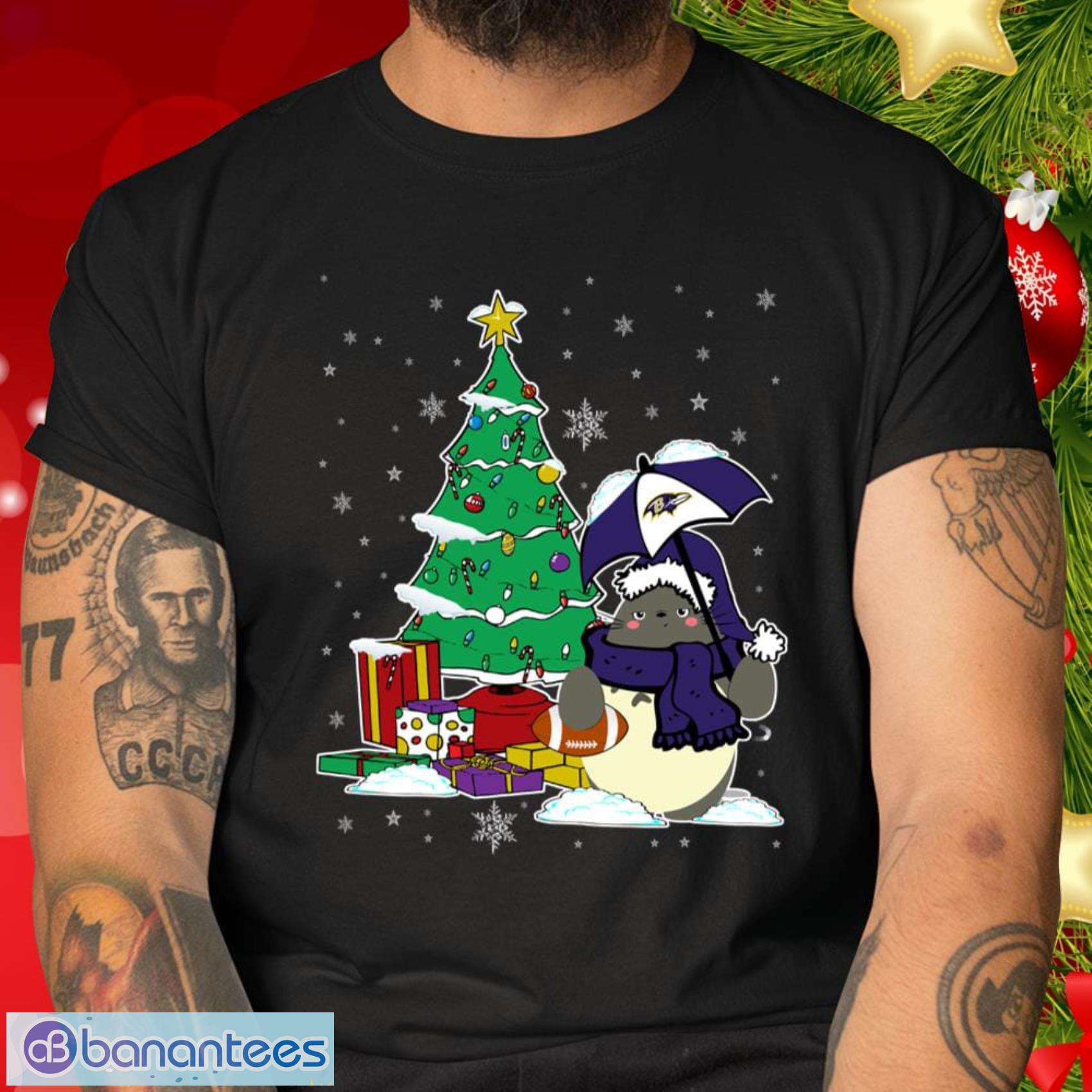 Baltimore Ravens NFL Football Gift Fr Fans Cute Tonari No Totoro Christmas Sports T Shirt - Baltimore Ravens NFL Football Cute Tonari No Totoro Christmas Sports T Shirt_1