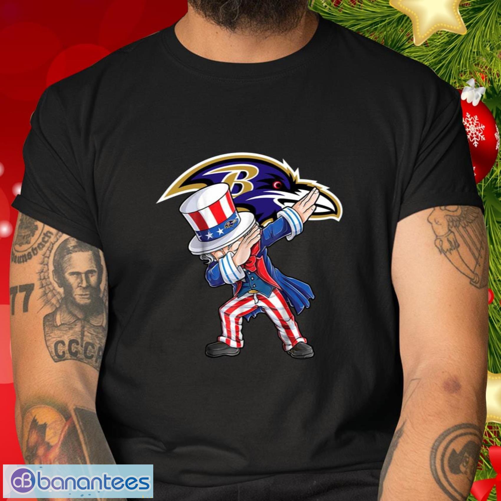 Baltimore Ravens NFL Football Gift Fr Fans Dabbing Uncle Sam The Fourth of July T Shirt - Baltimore Ravens NFL Football Dabbing Uncle Sam The Fourth of July T Shirt_2