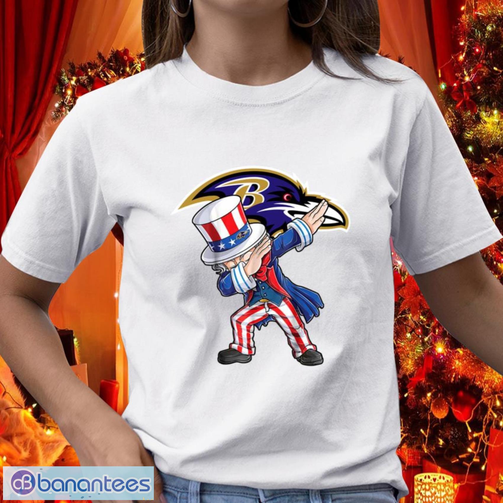 Baltimore Ravens NFL Football Gift Fr Fans Dabbing Uncle Sam The Fourth of July T Shirt - Baltimore Ravens NFL Football Dabbing Uncle Sam The Fourth of July T Shirt_1