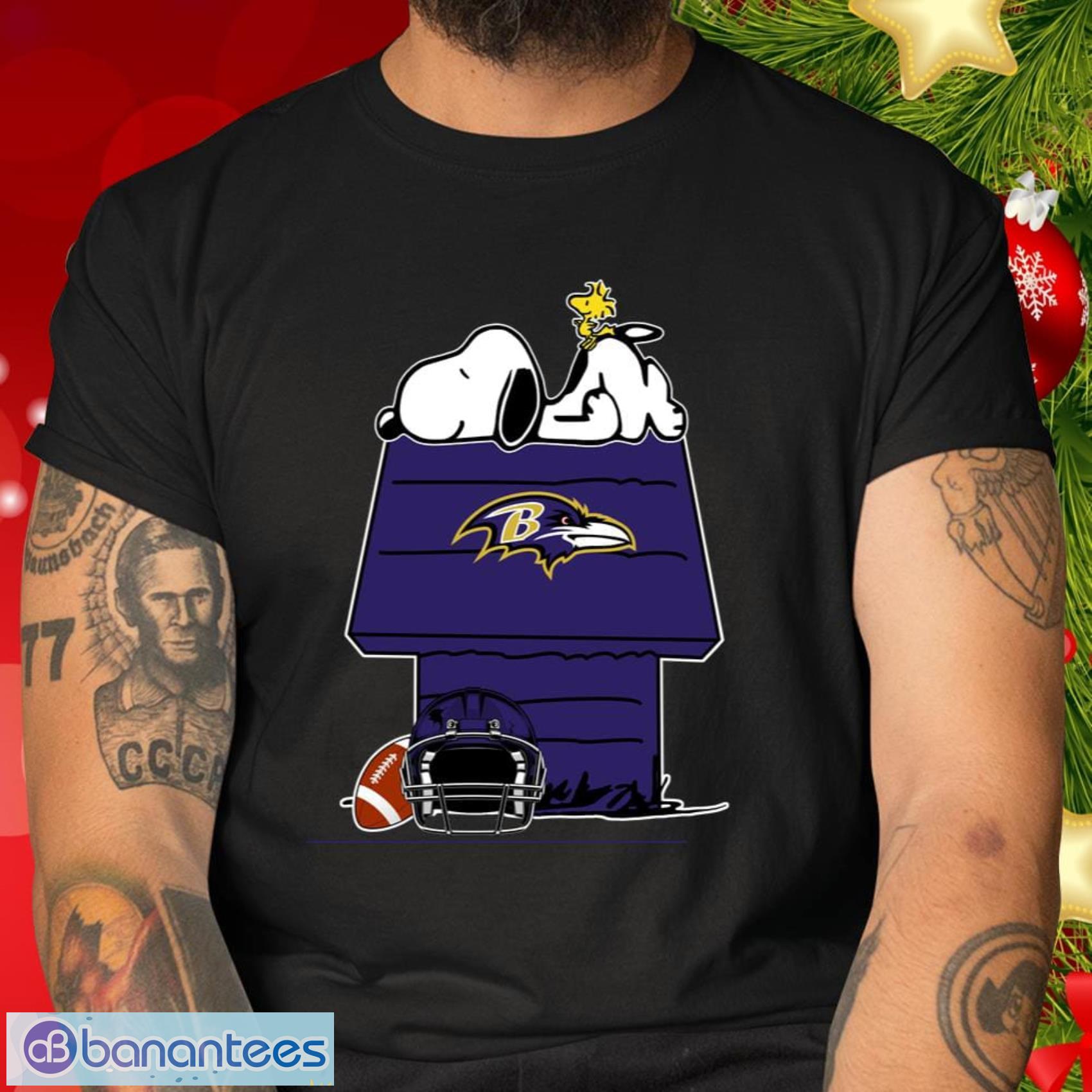 Baltimore Ravens NFL Football Gift Fr Fans Snoopy Woodstock The Peanuts Movie T Shirt - Baltimore Ravens NFL Football Snoopy Woodstock The Peanuts Movie T Shirt_2